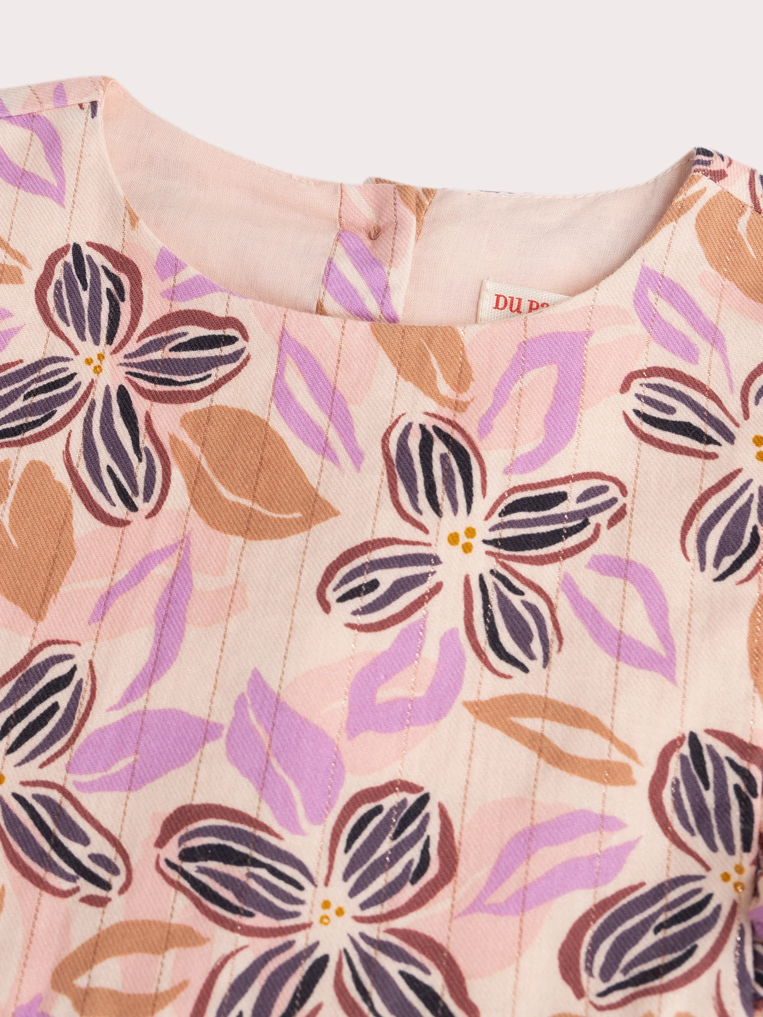 Robe imprimée en toile avec détails volants - Image 3