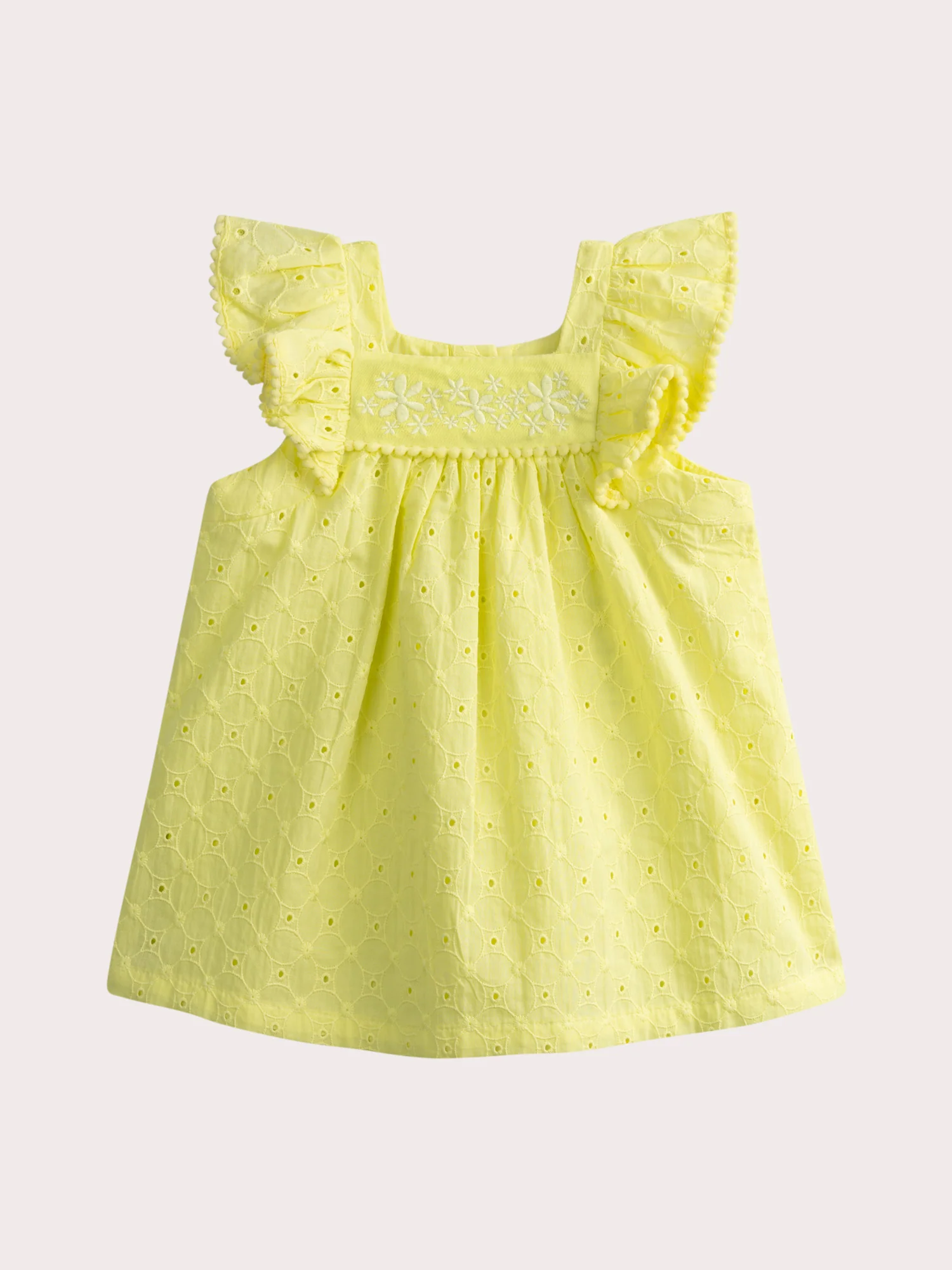 Robe jaune pastel pour bébé fille