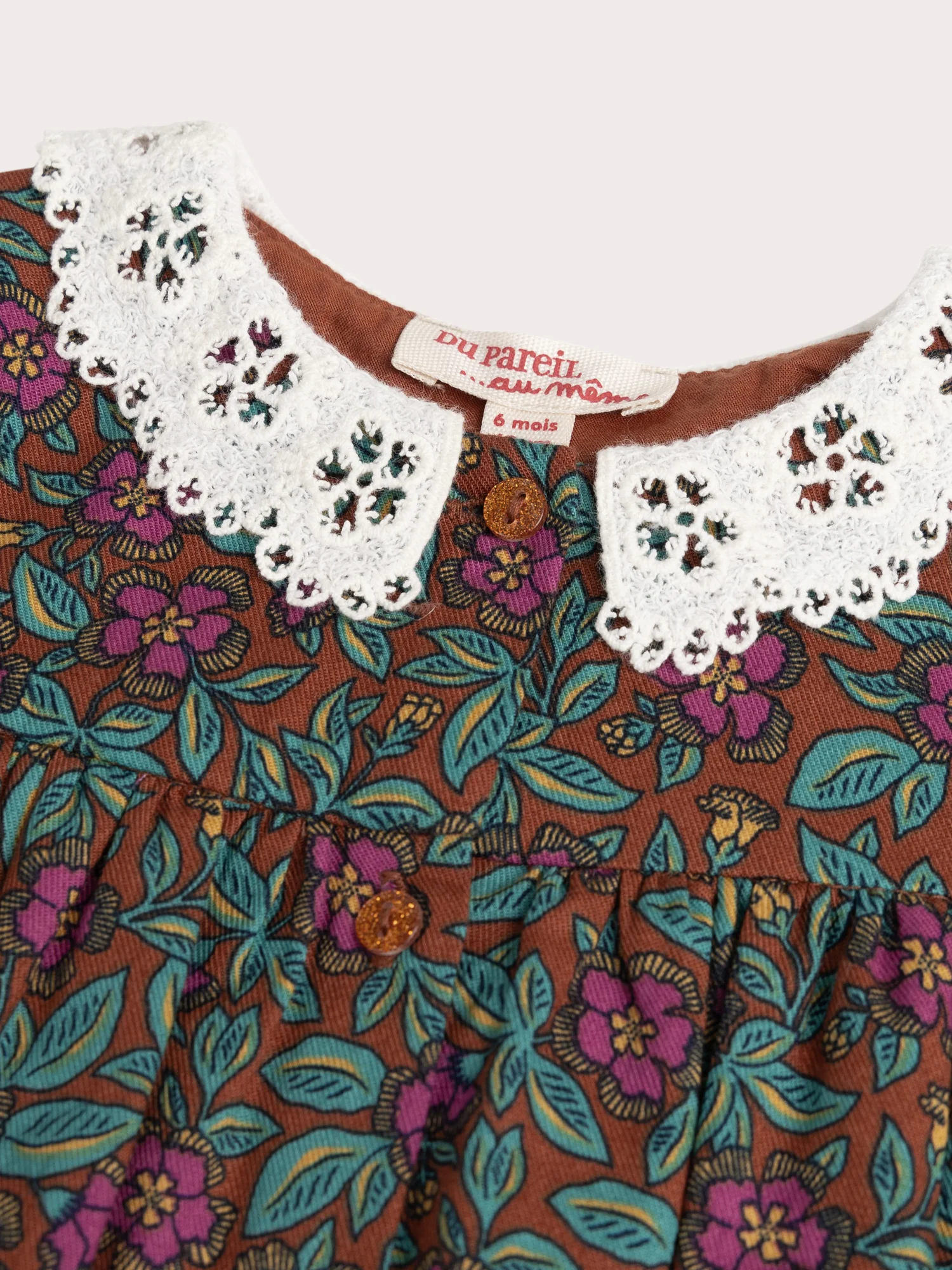 Robe manches longues à imprimé fleuri pour bébé fille - Image 2