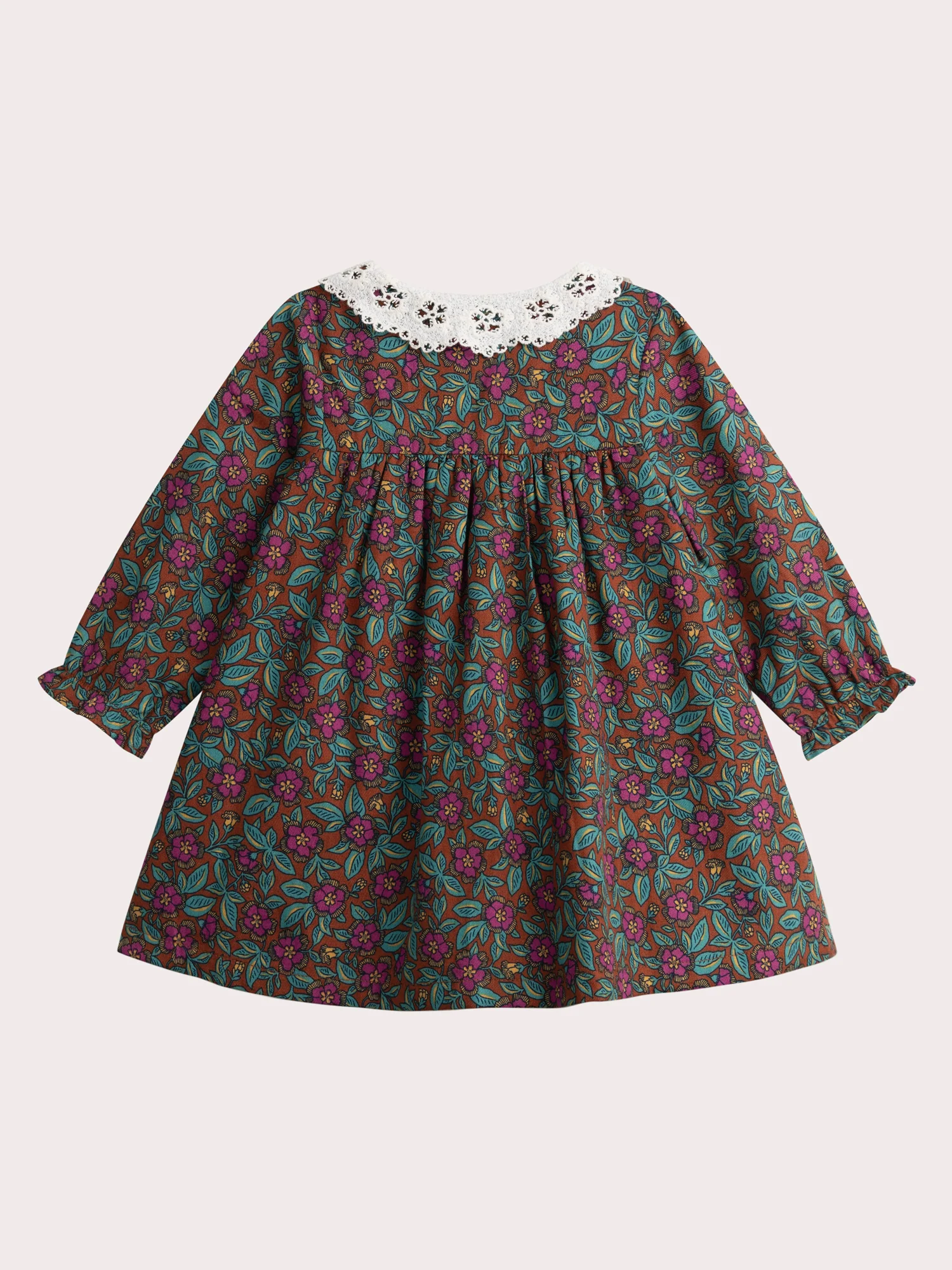 Robe manches longues à imprimé fleuri pour bébé fille - Image 3