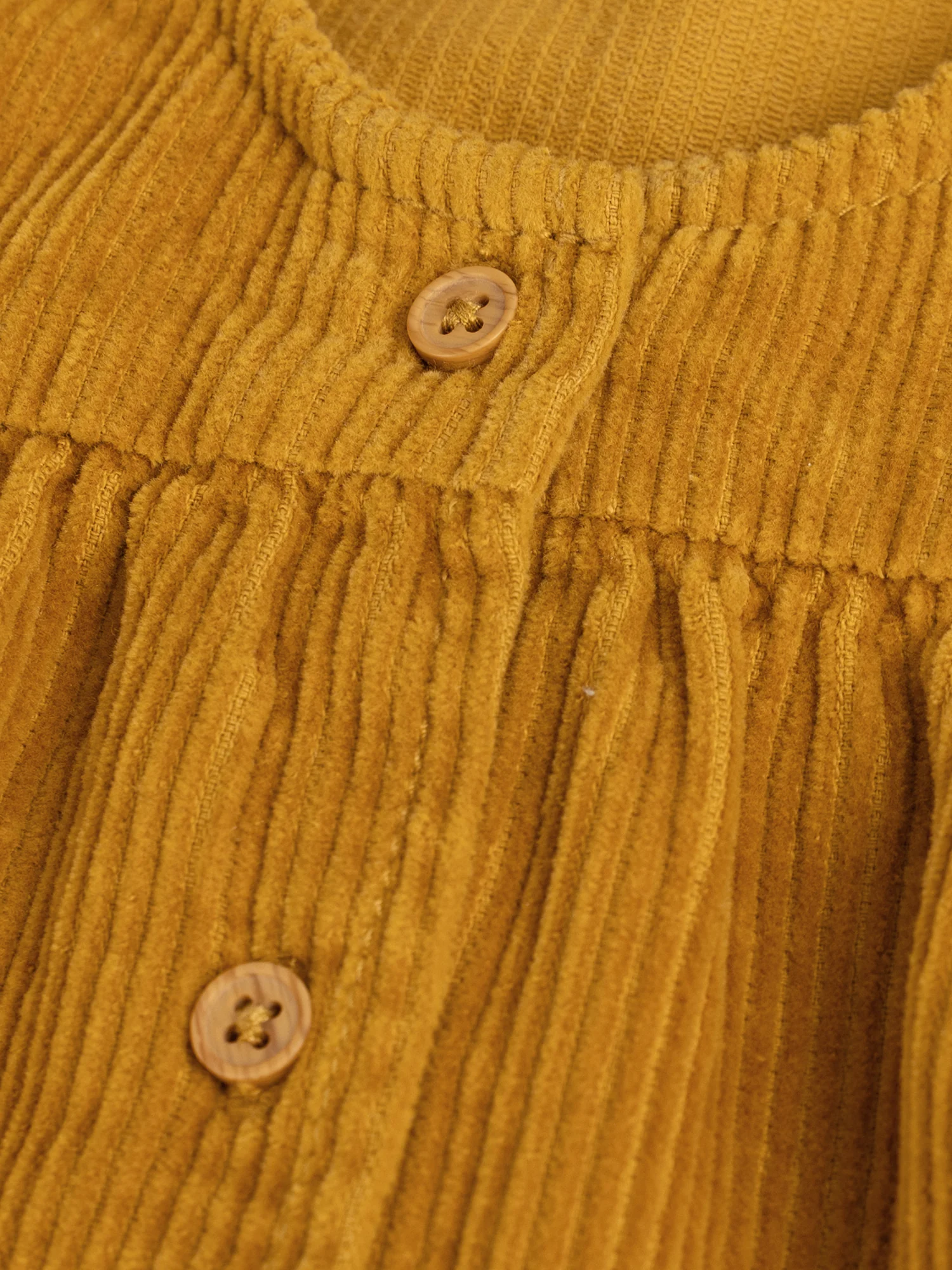Robe moutarde sans manches velours côtelé pour fille - Image 2