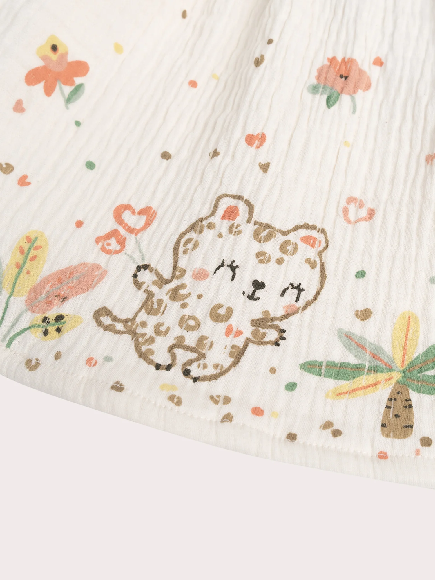 Robe naissance écrue avec col en broderie anglaise - Image 3