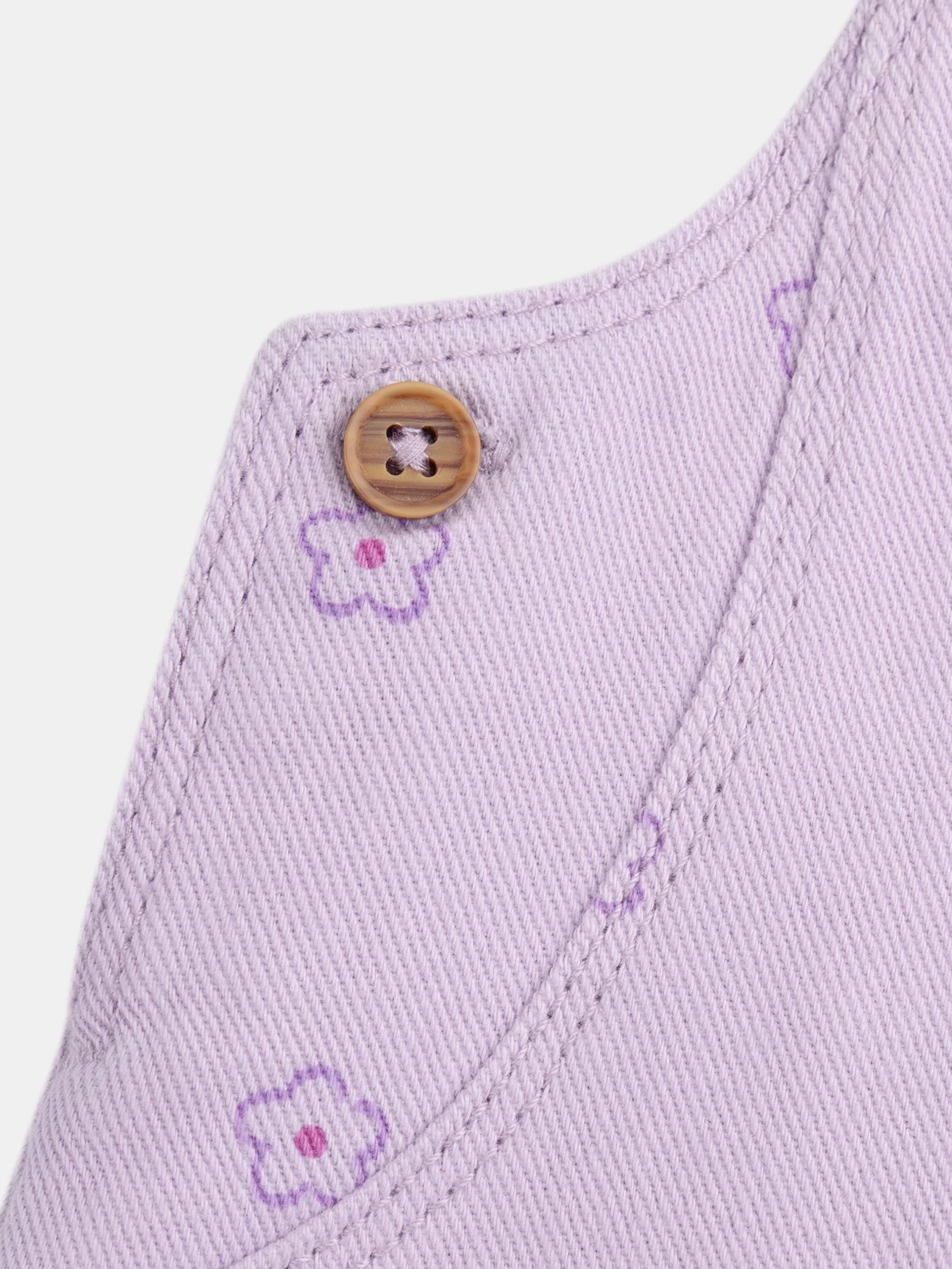 Robe salopette rose parme à imprimé floral pour bébé fille - Image 3
