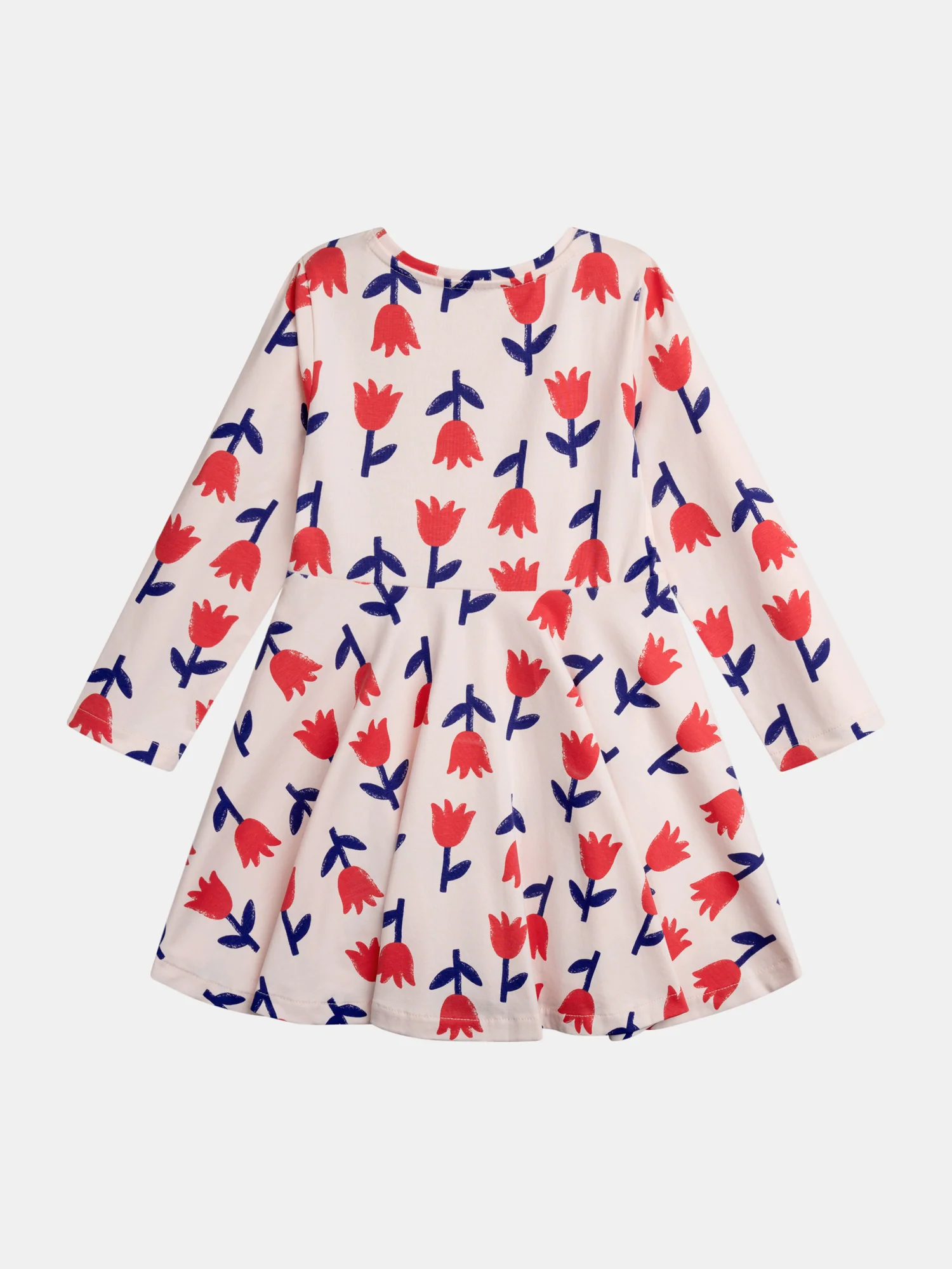 Robe patineuse manches longues imprimé fleur pour fille - Image 6
