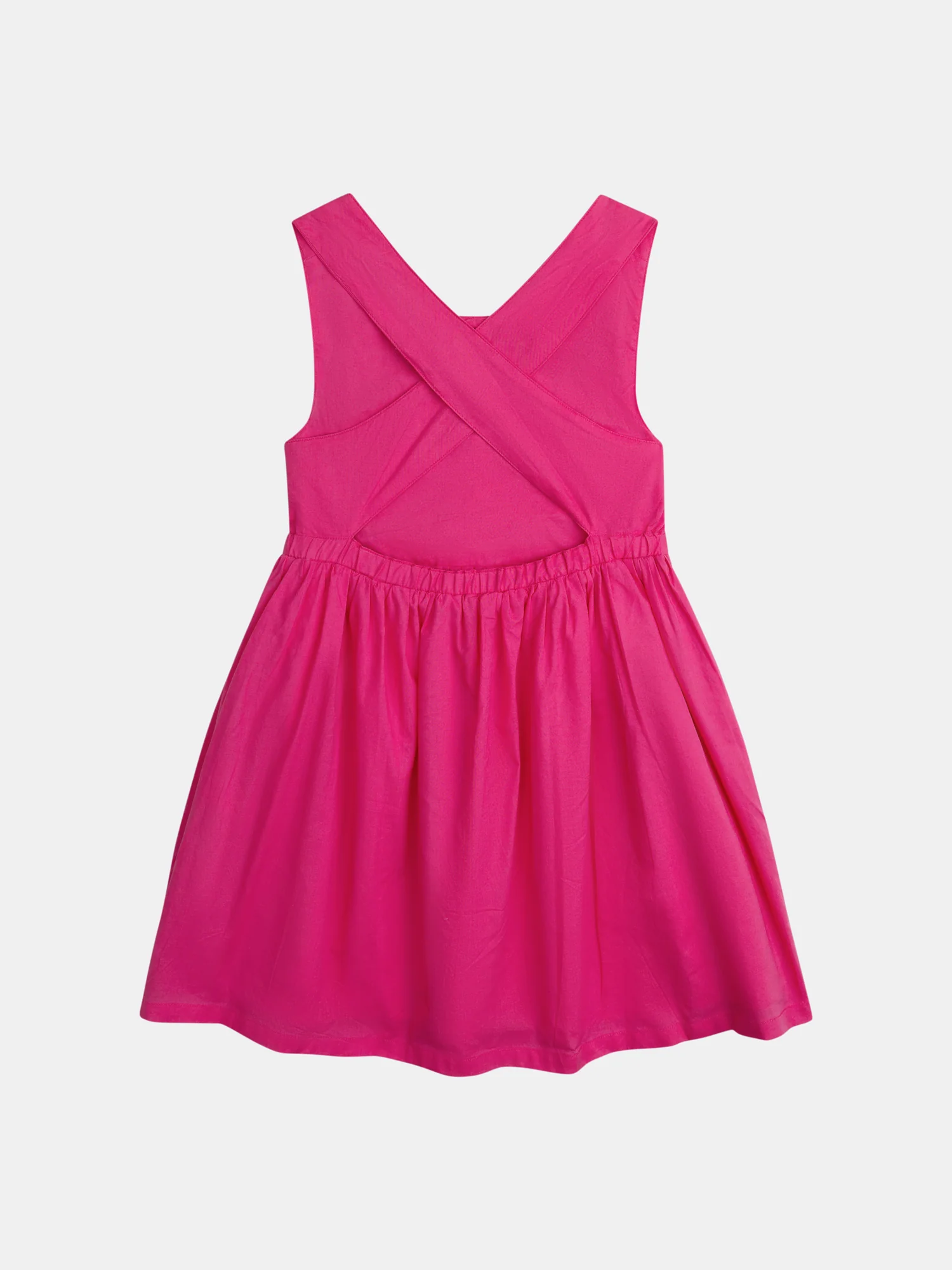 Robe rose à broderies florales pour fille - Image 7
