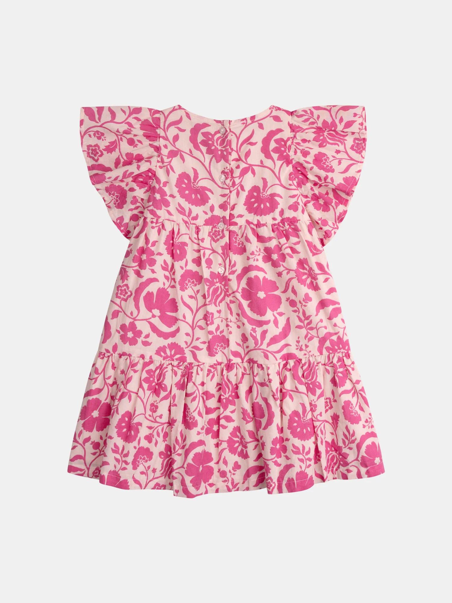 Robe rose à imprimé floral pour fille - Image 5