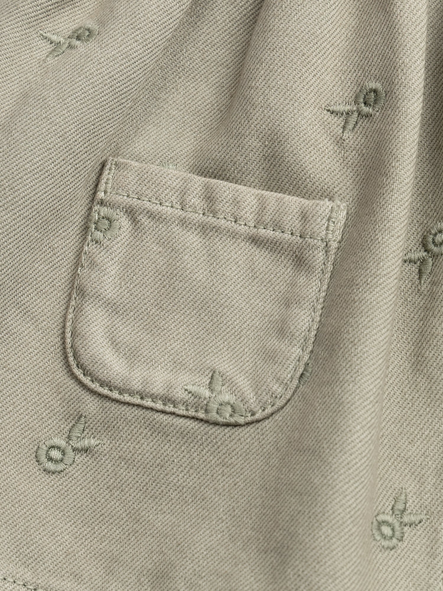 Robe salopette avec broderies fleurs pour bébé fille - Image 6