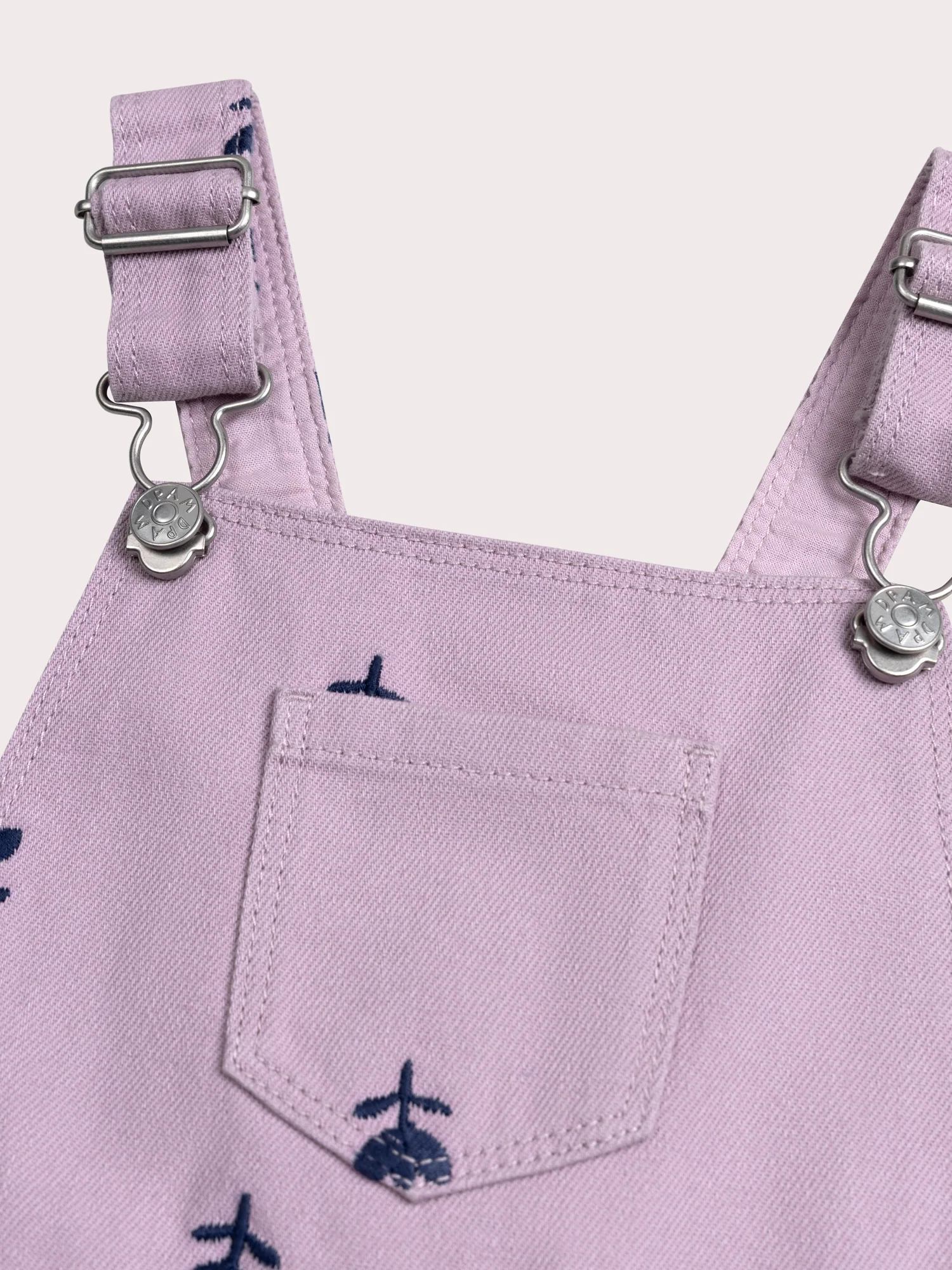 Robe salopette brodé violet fille - Image 4