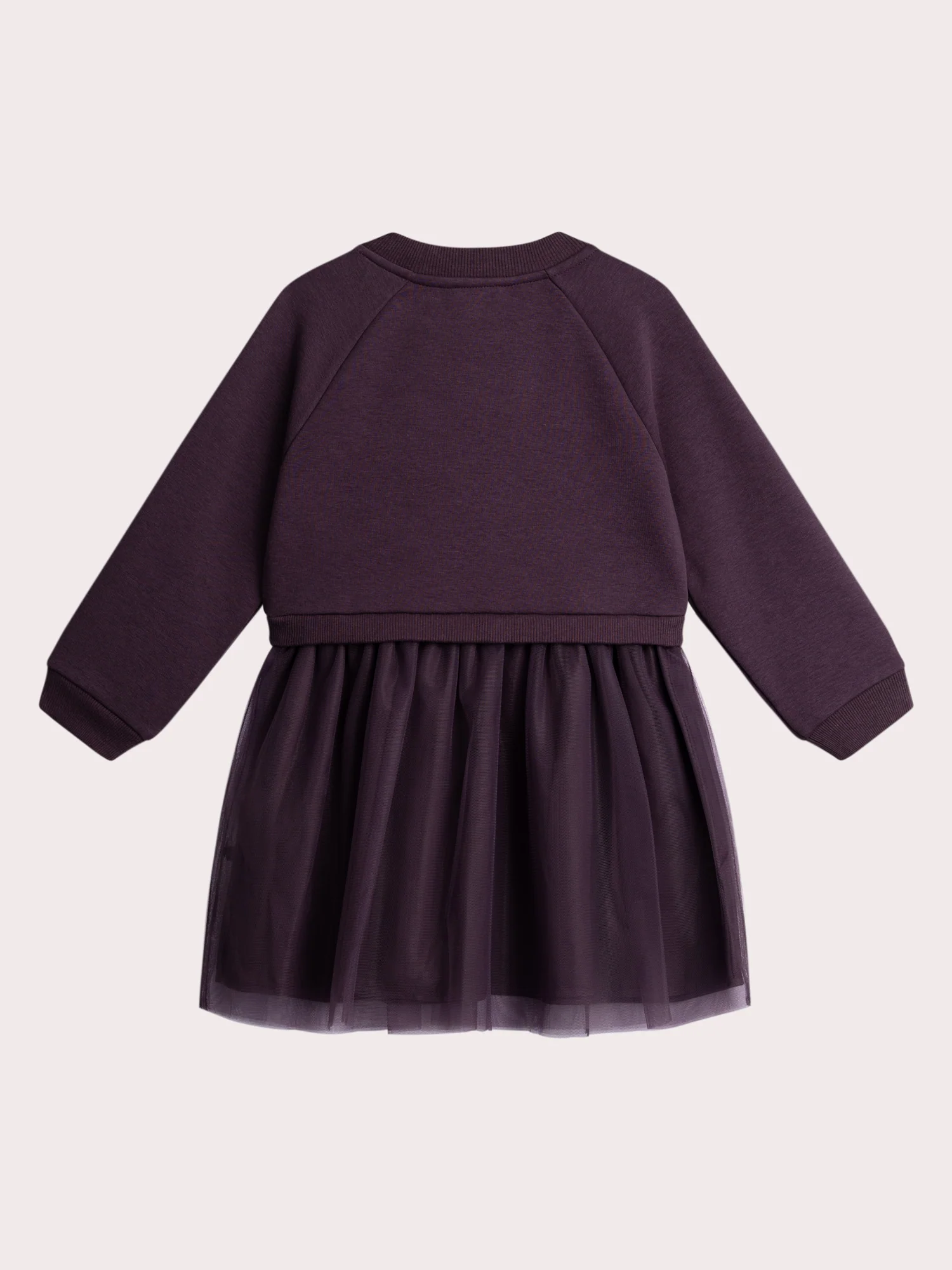 Robe sweat violette avec tulle pour fille - Image 4