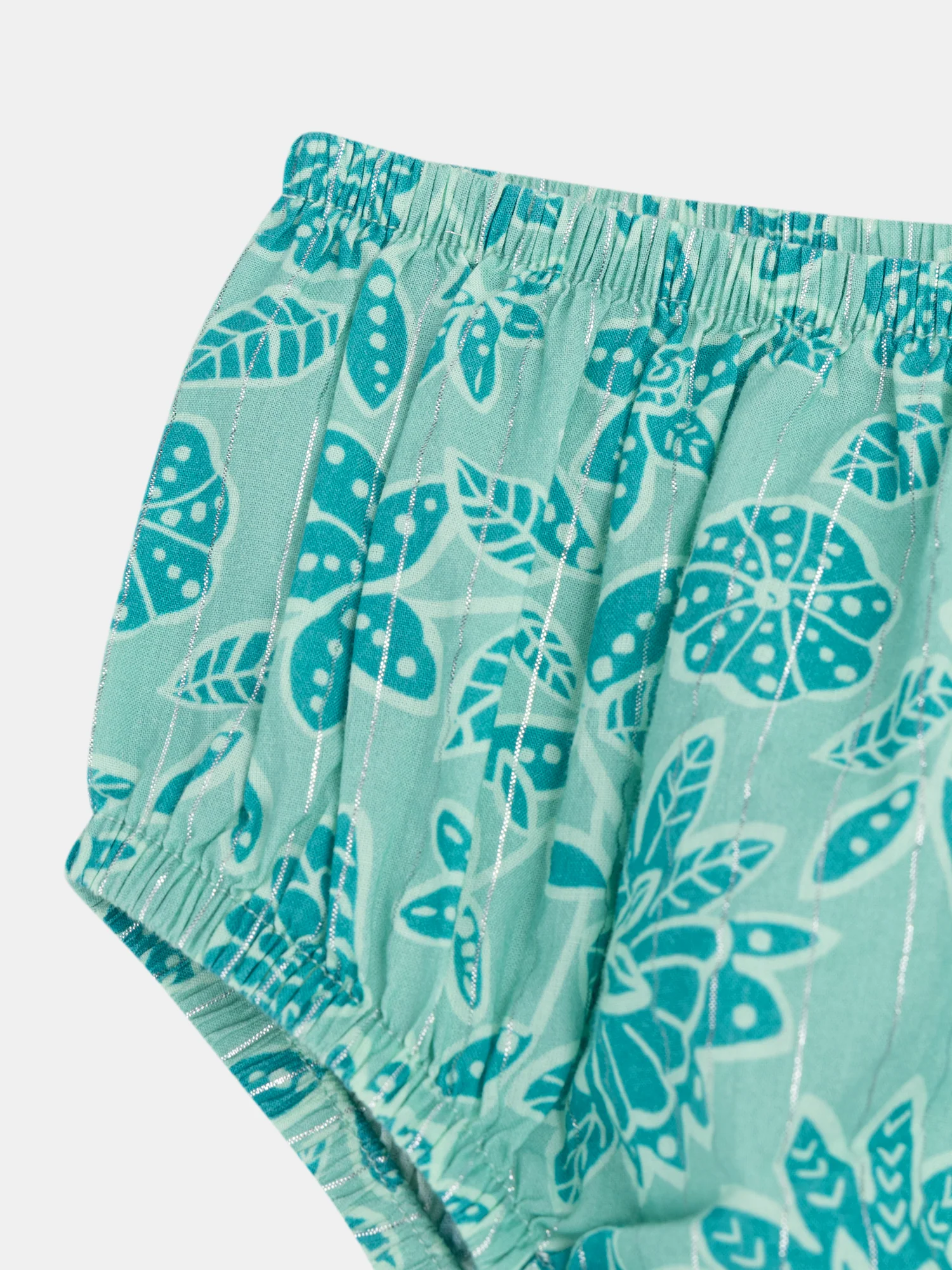 Robe vert d'eau à imprimé floral intégral pour bébé fille - Image 3