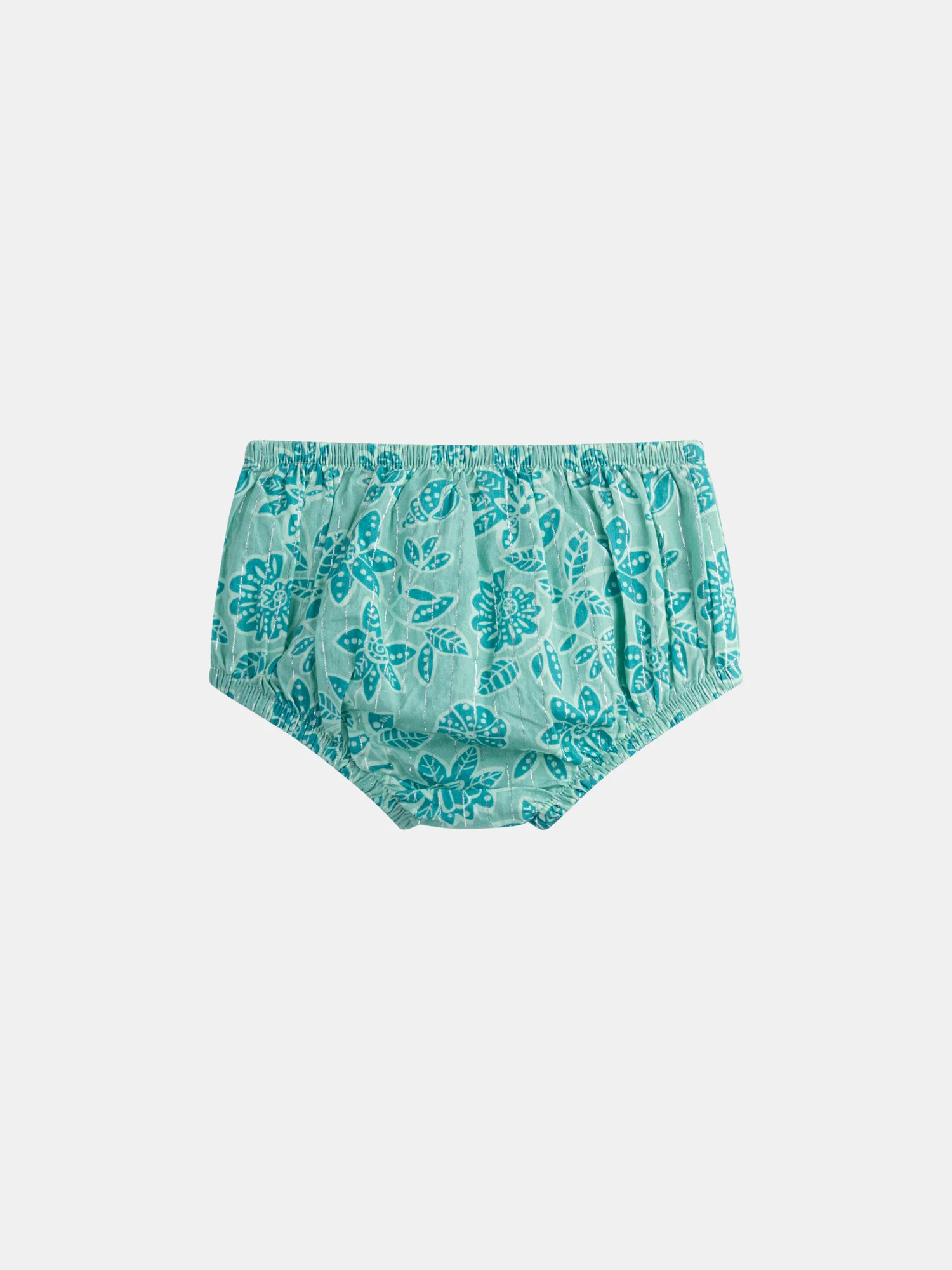 Robe vert d'eau à imprimé floral intégral pour bébé fille - Image 4