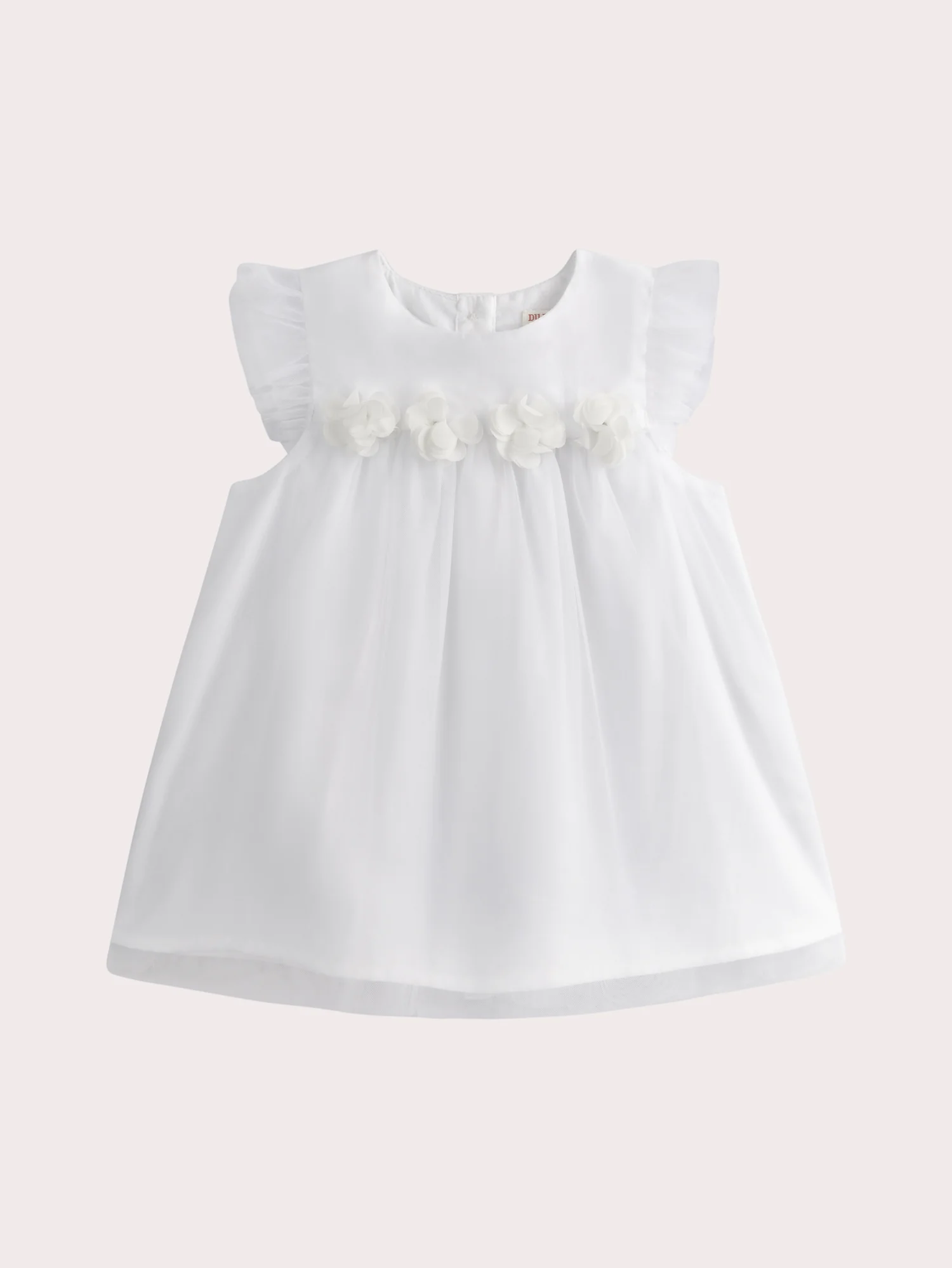 Robe unie écrue pour bébé fille