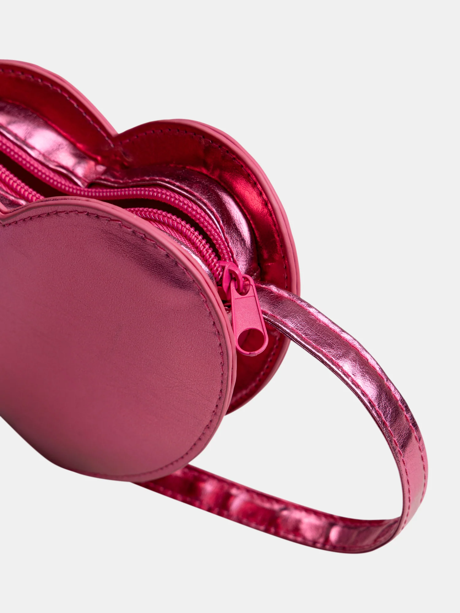 Sac bandoulière coeur rose pour fille - Image 4