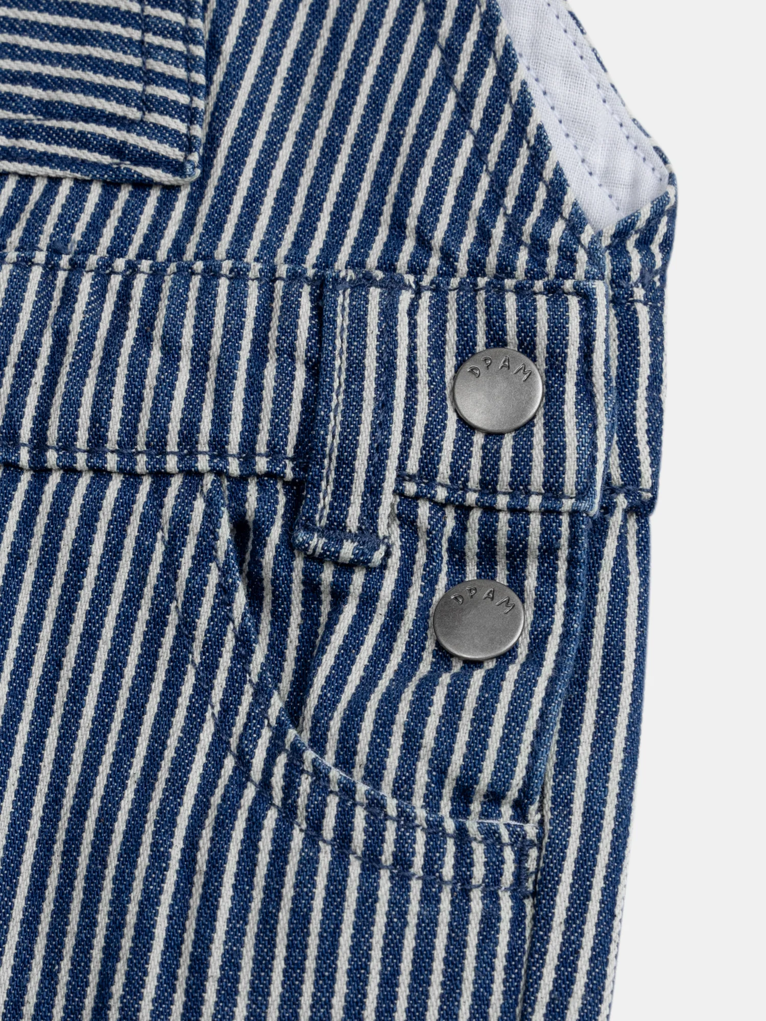 Salopette à rayure bleu bicolore pour bébé garçon - Image 3