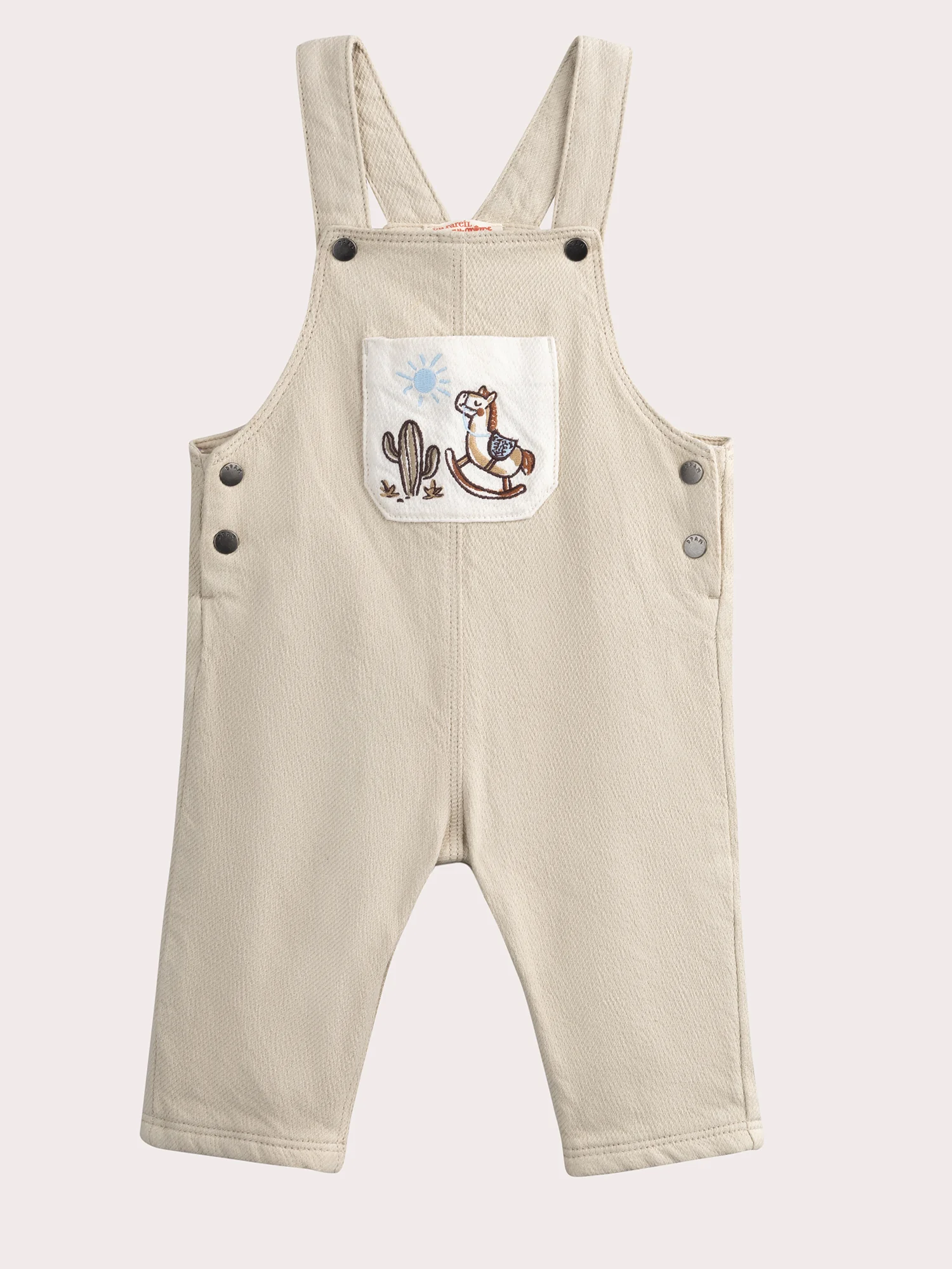 Salopette beige pour bébé garçon