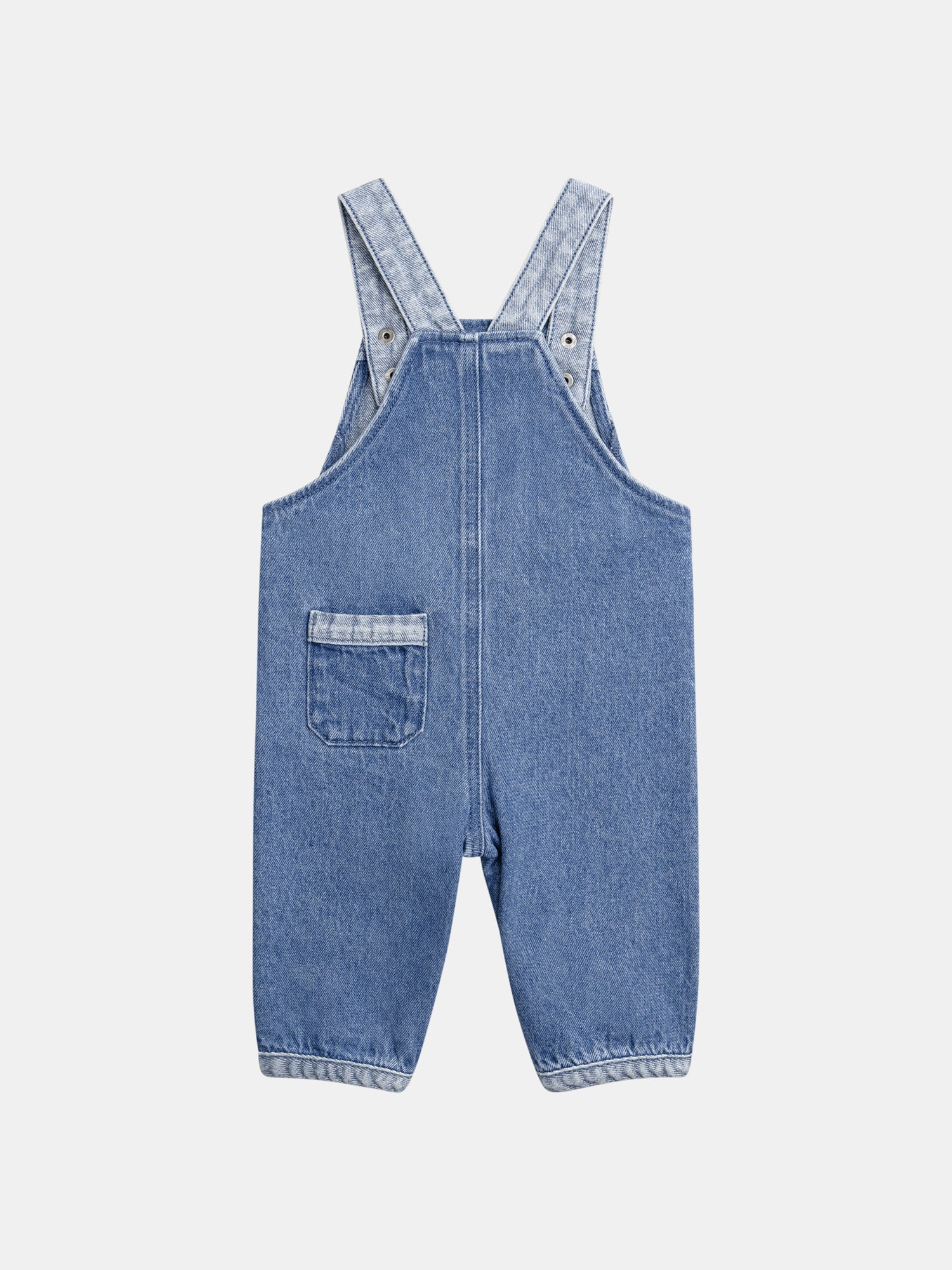 Salopette bleu bicolore motif pomme pour bébé garçon - Image 7