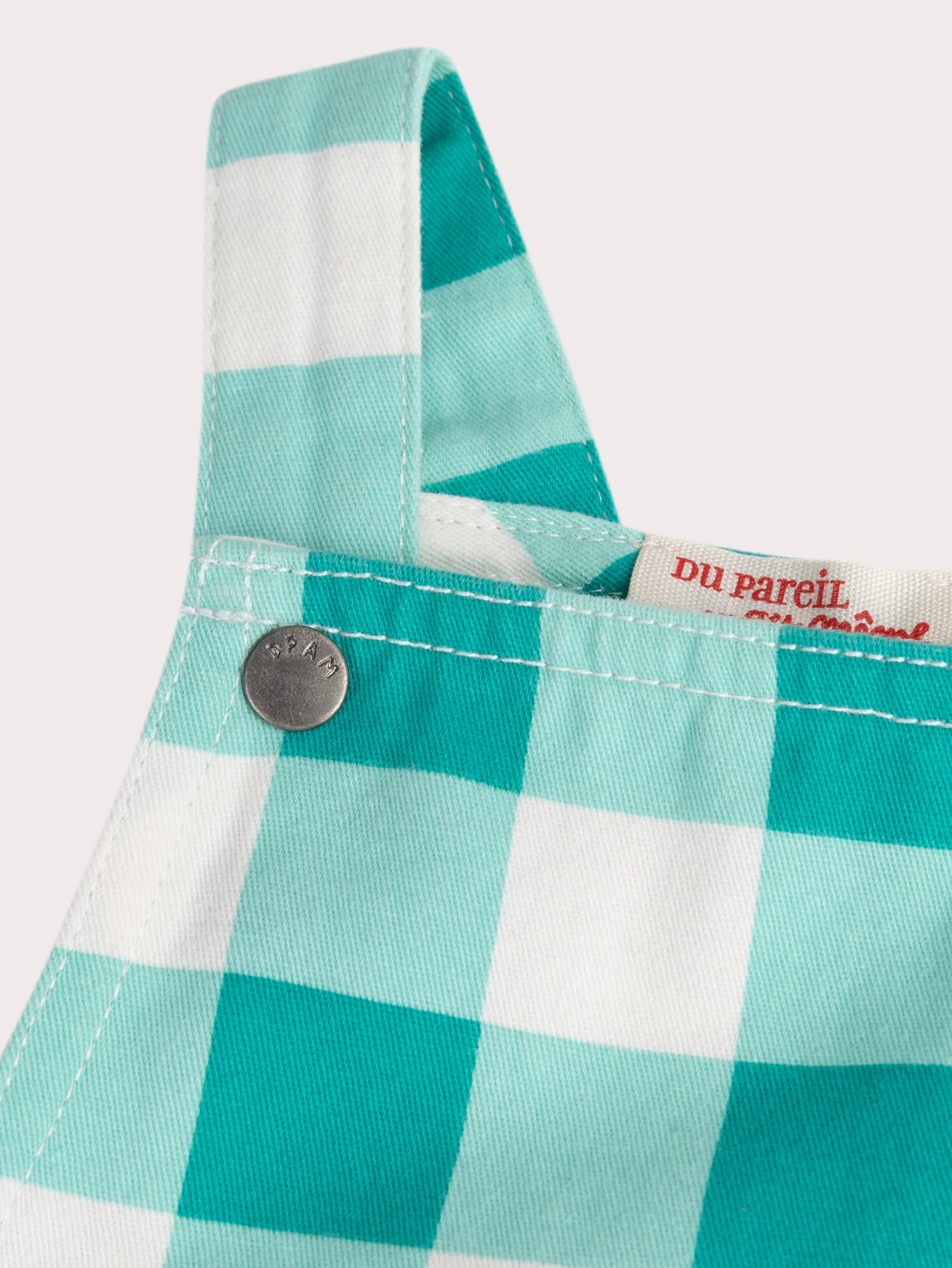 Salopette courte à carreaux pour bébé garçon - Image 2