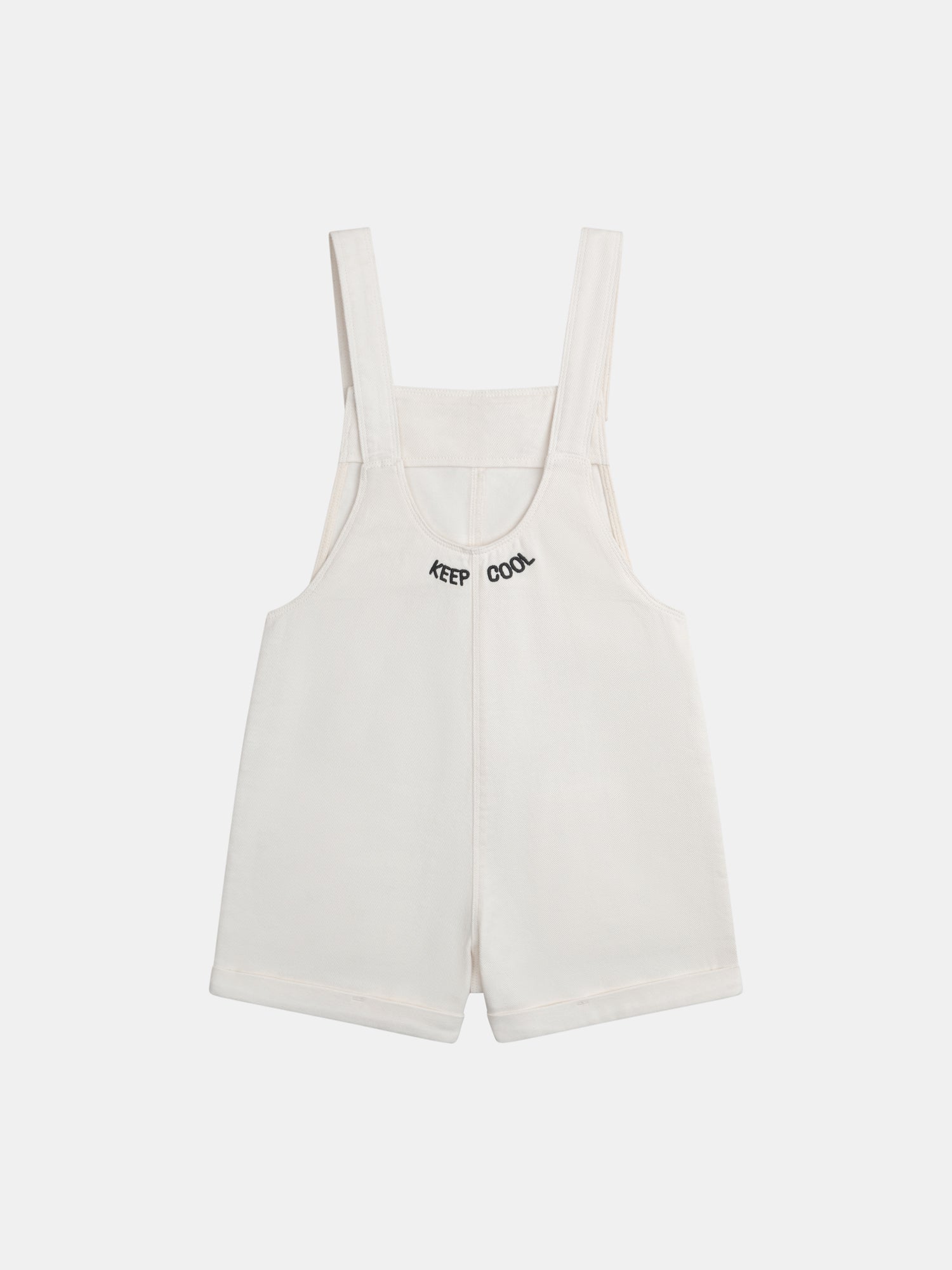 Salopette courte broderies coeur pour fille - Image 6