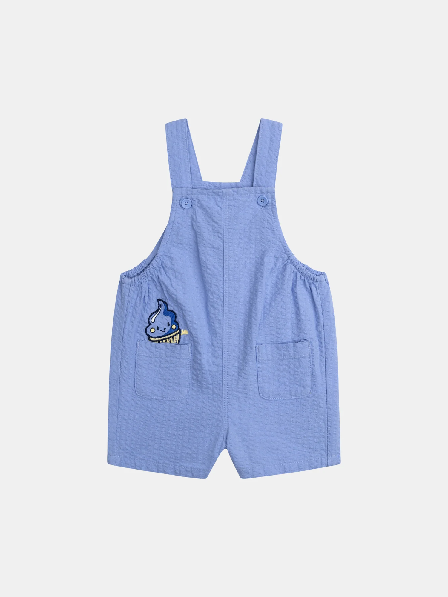Salopette courte bleu pour bébé garçon