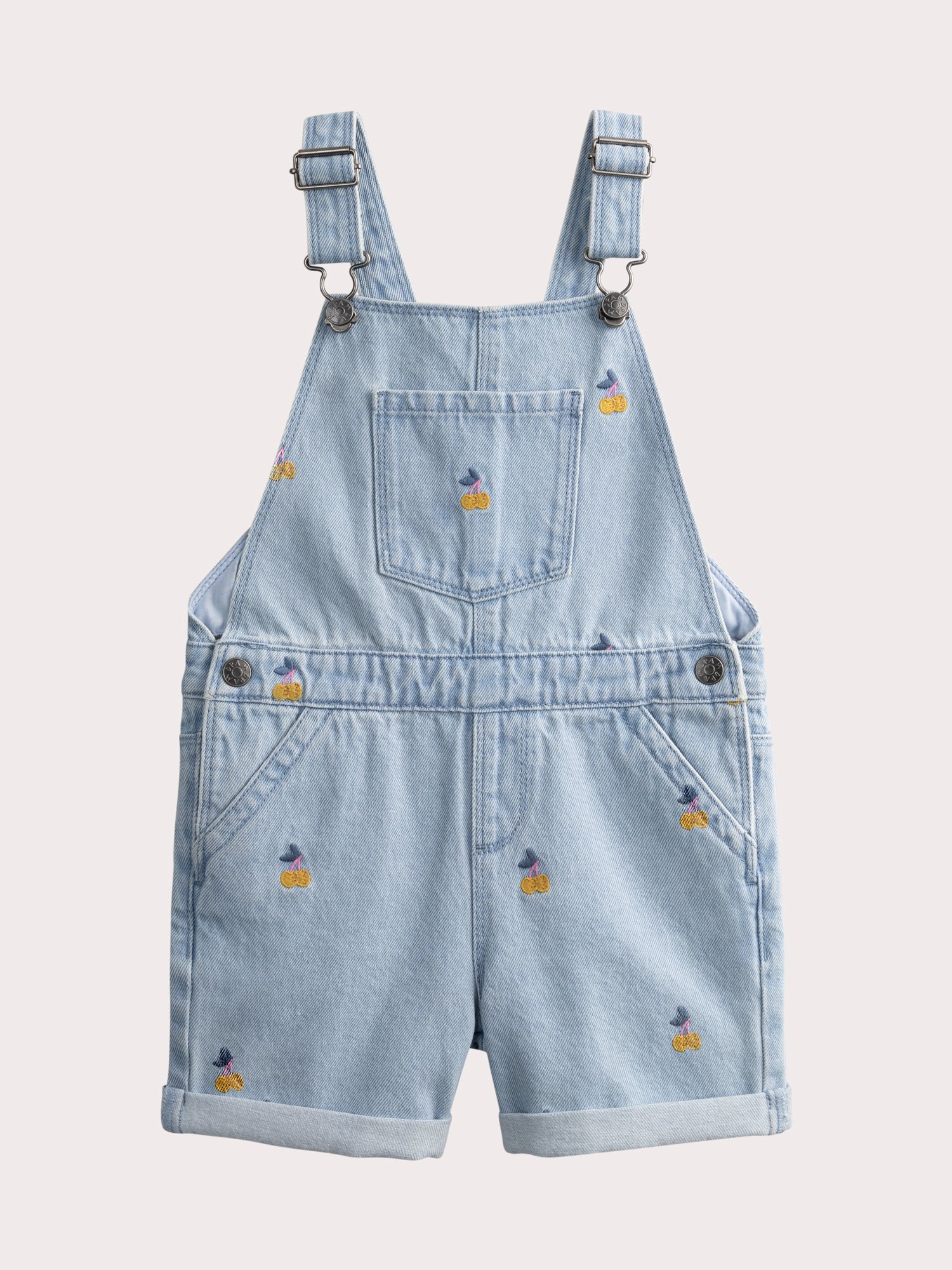 Salopette en denim brodée