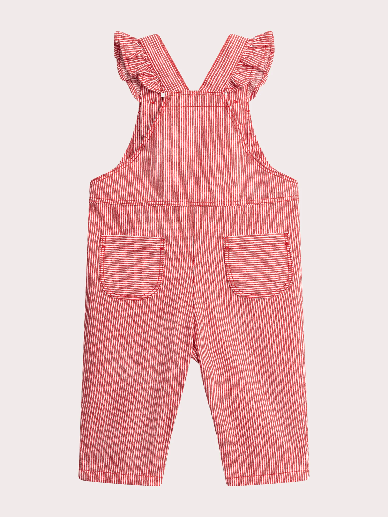 Salopette rayée rouge pour bébé fille - Image 5