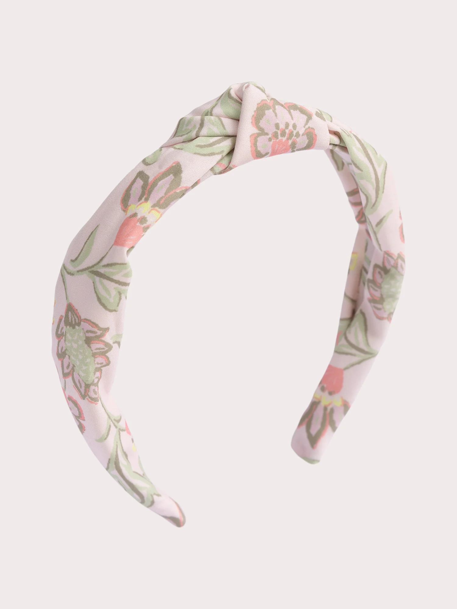 Serre-tête rose imprimé fleuri pour fille