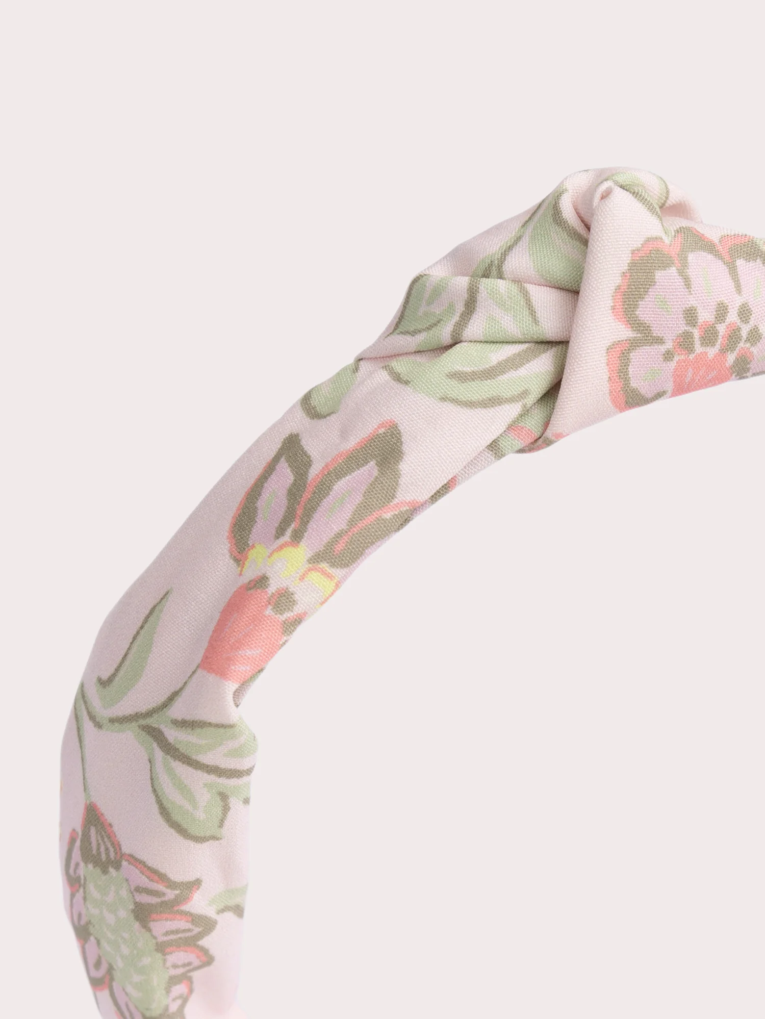 Serre-tête rose imprimé fleuri pour fille - Image 2