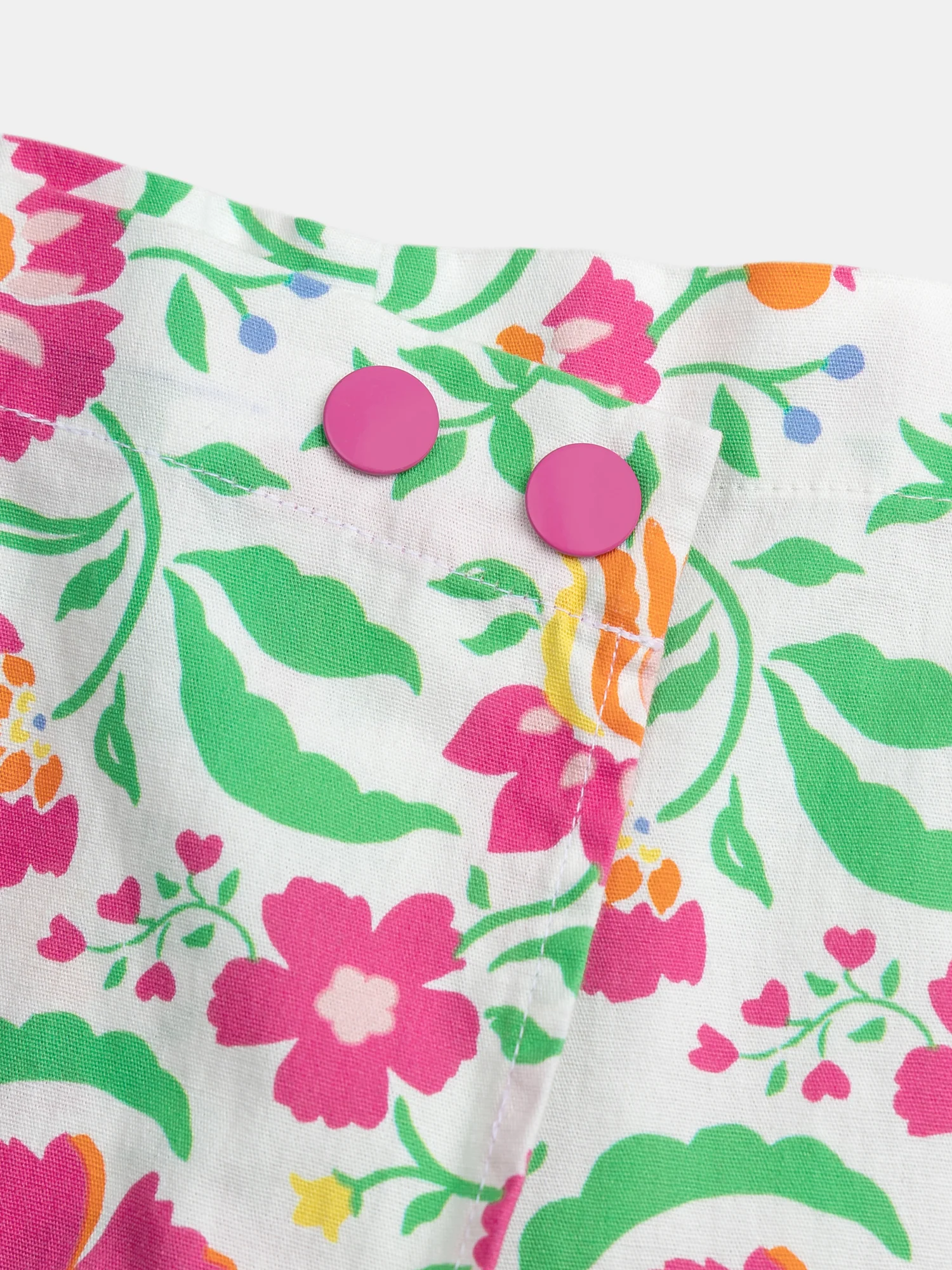 Short blanc à imprimé floral pour fille - Image 4