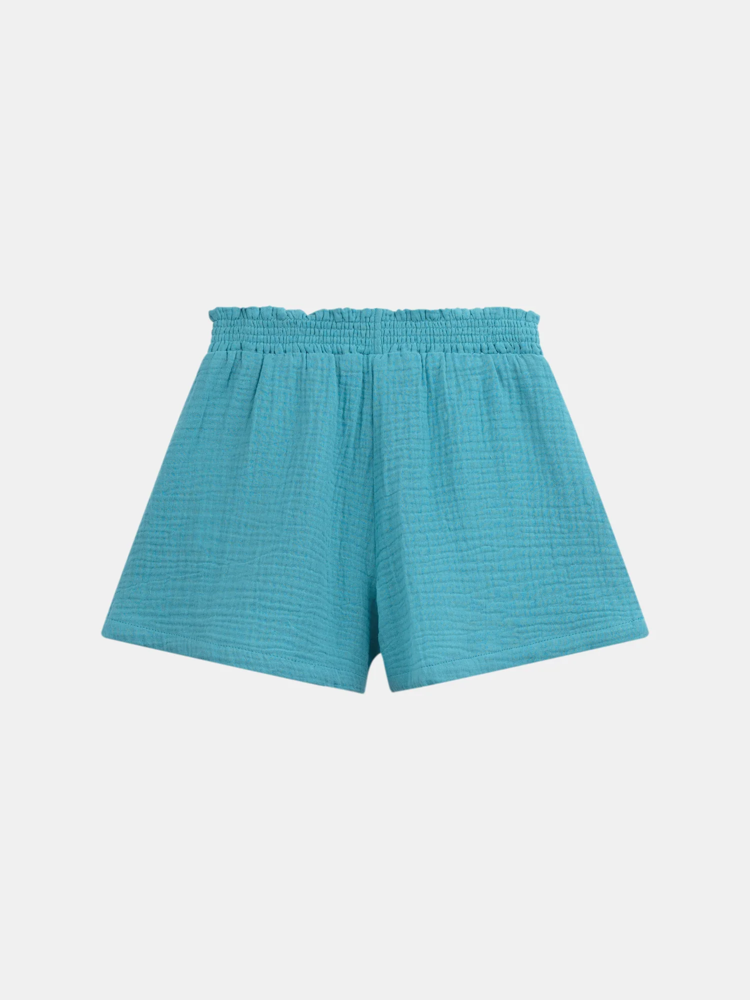 Short bleu turquoise à poches pour fille - Image 2