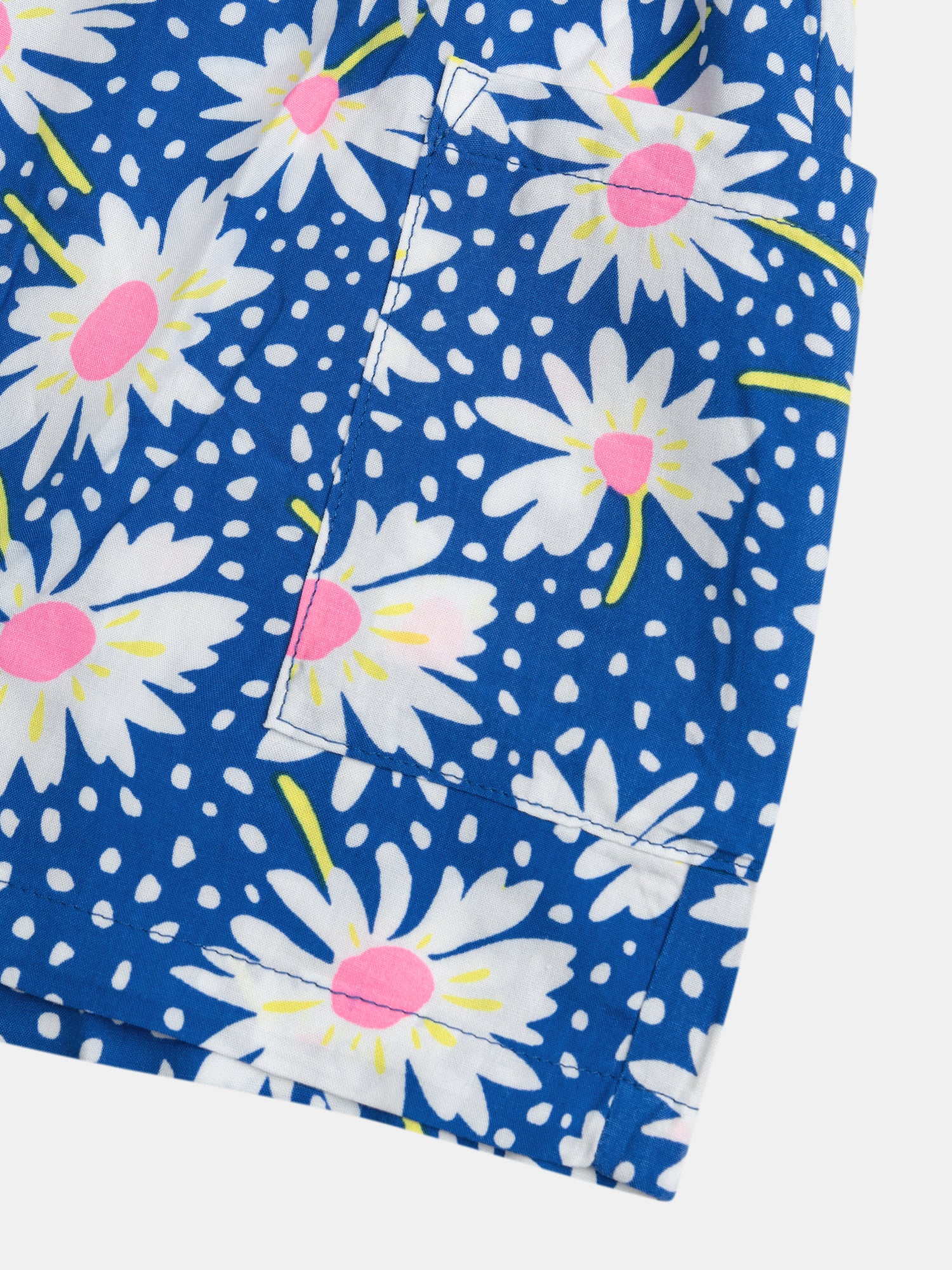Short bleu à imprimé fleurs pour fille - Image 4