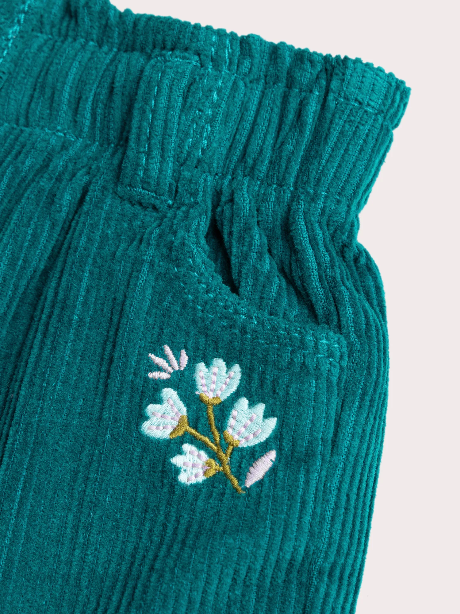 Short bleu paon pour bébé fille - Image 4