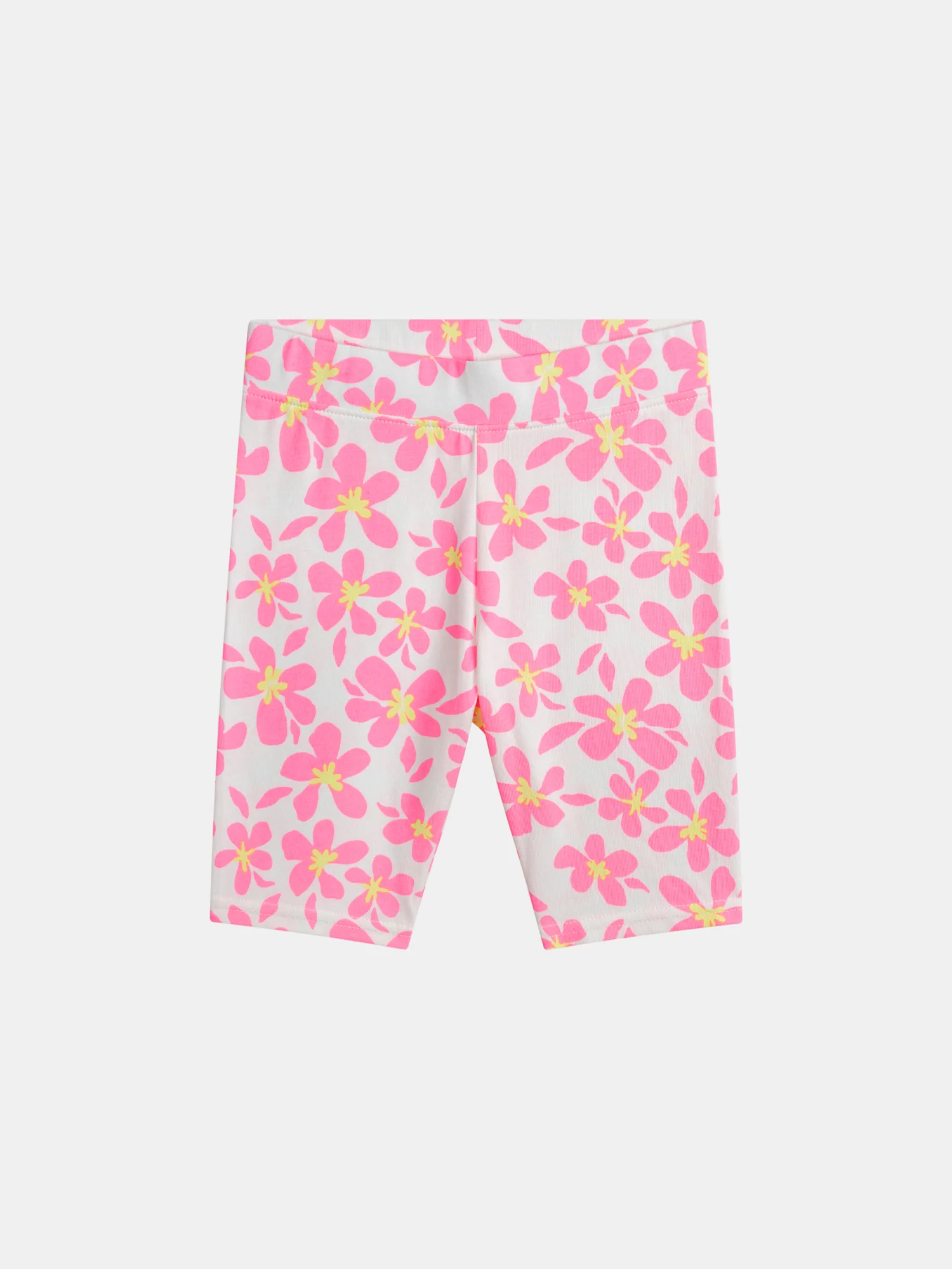 Short cycliste imprimé fleurs roses pour fille