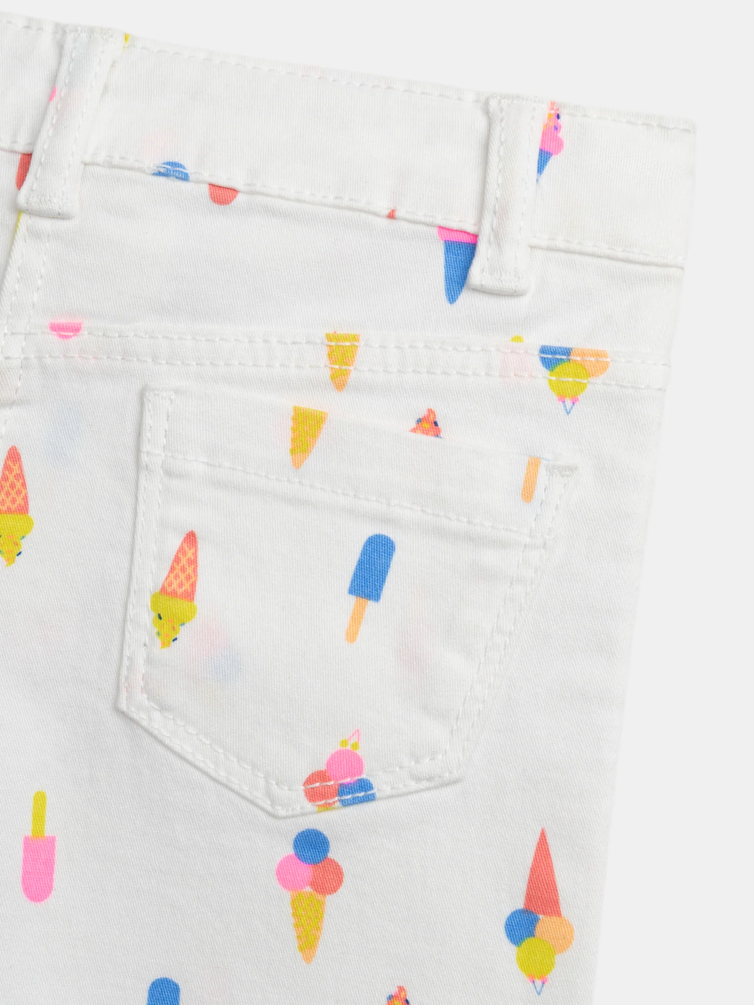 Short écru imprimé glaces pour fille - Image 5