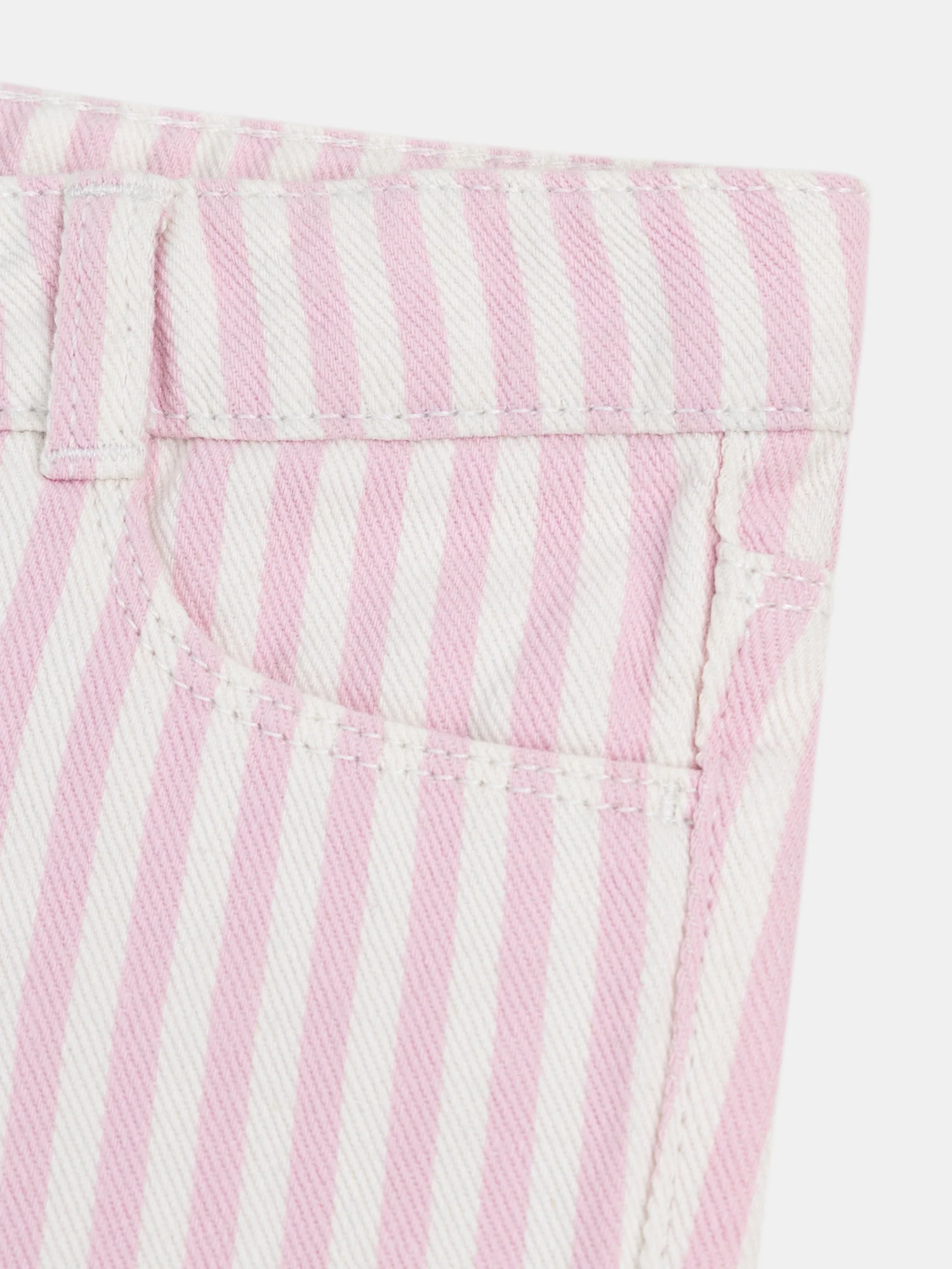 Short rayé rose et écru pour fille - Image 4
