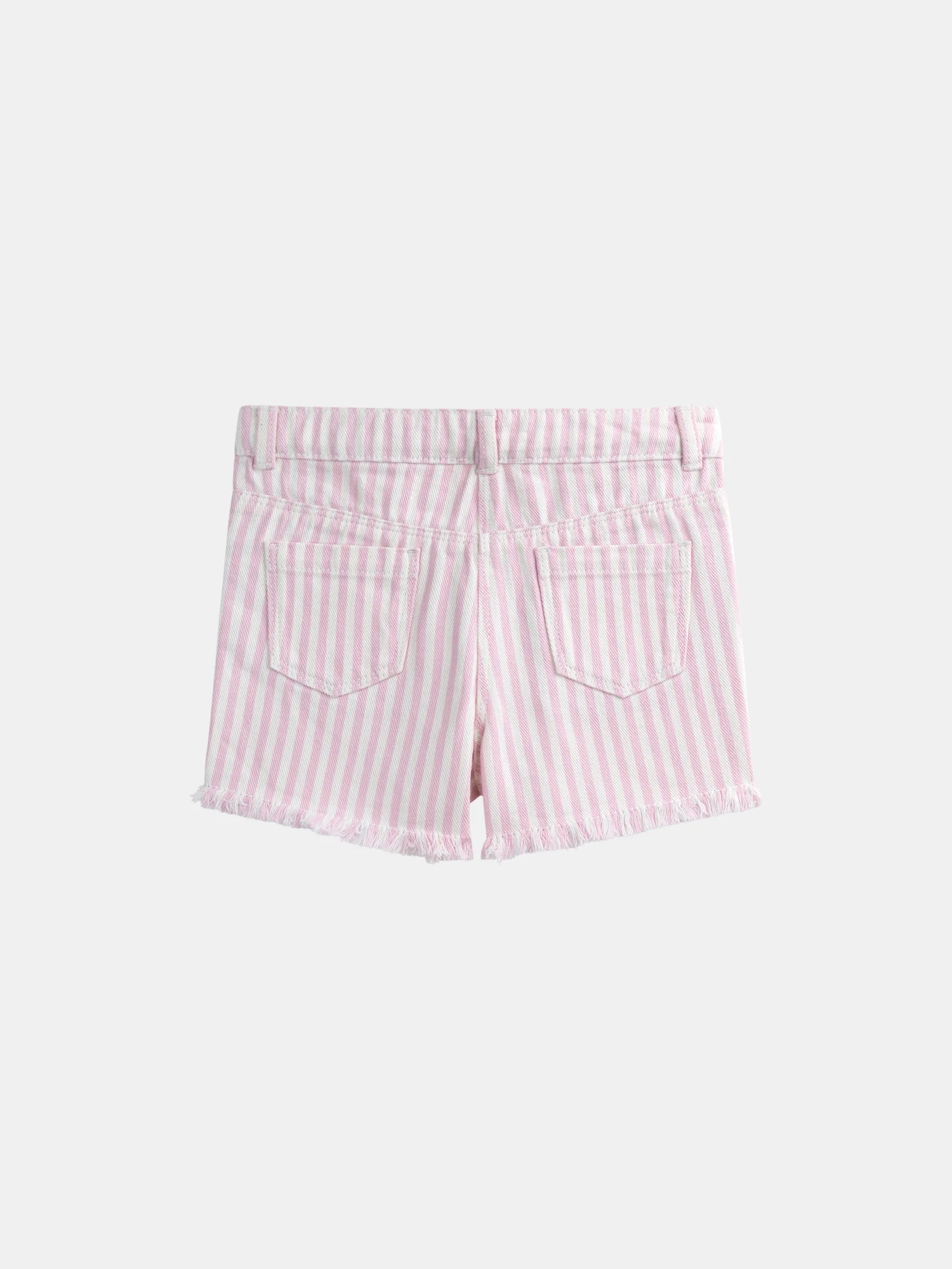 Short rayé rose et écru pour fille - Image 5
