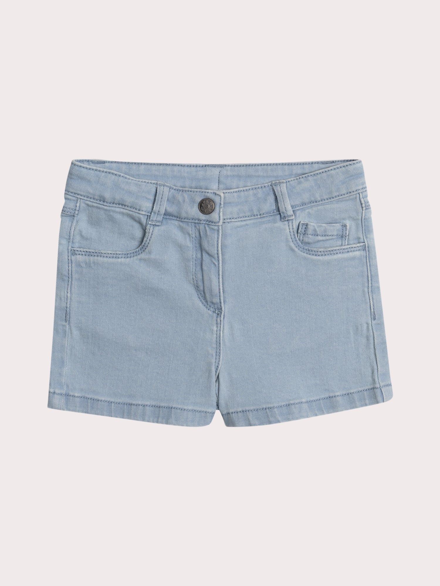 Short en denim délavé