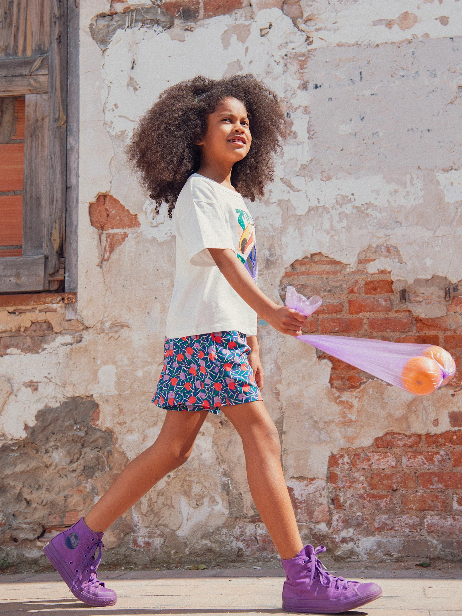 Short à imprimé floral pour fille - Image 2