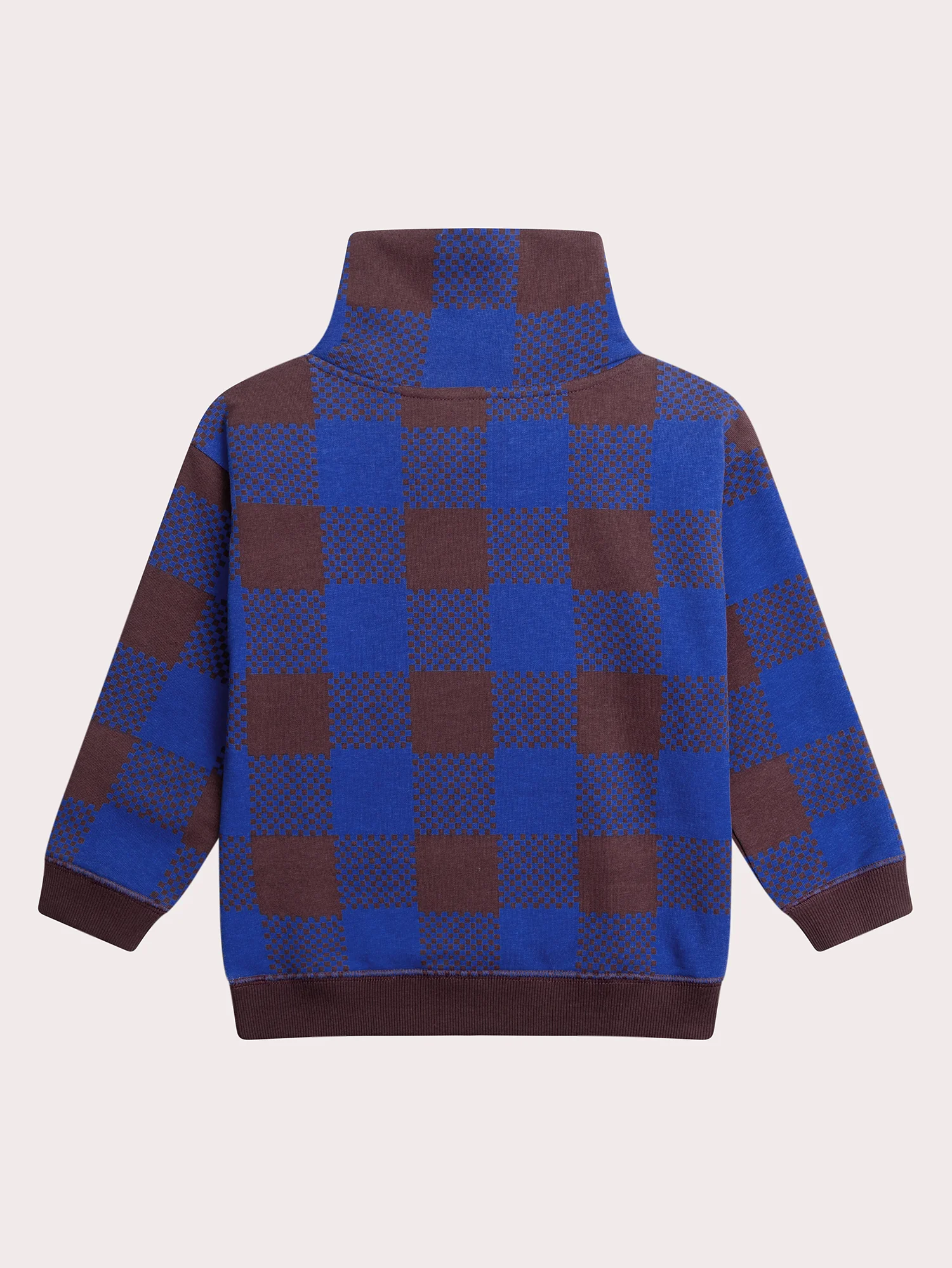Sweat bleu style damier garçon - Image 4