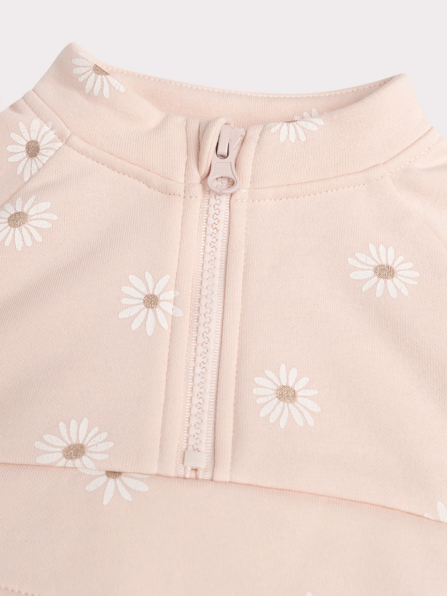 Sweat rose pale imprimé pâquerettes - Image 2