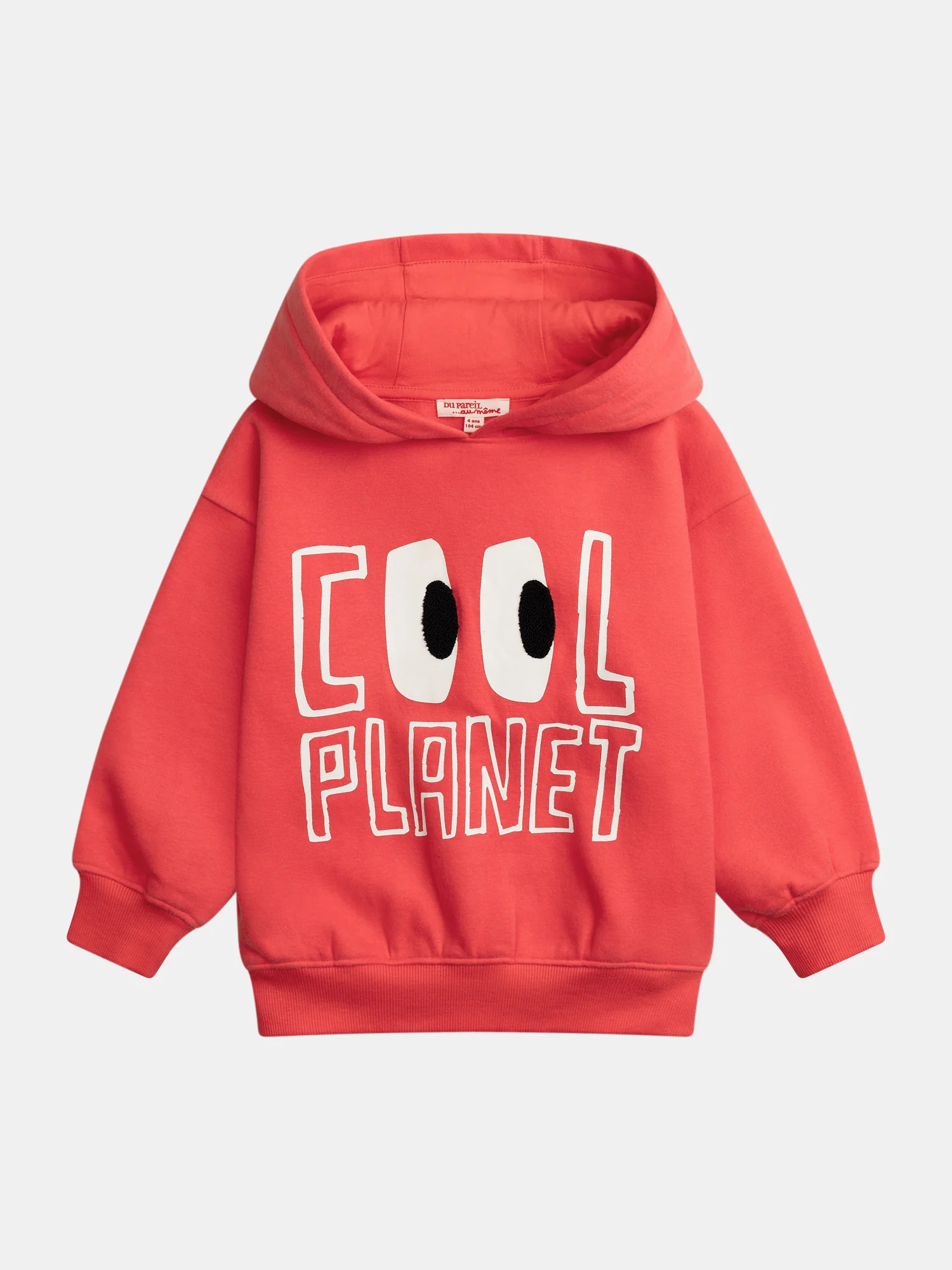 Sweat rouge à animation et capuche pour garçon