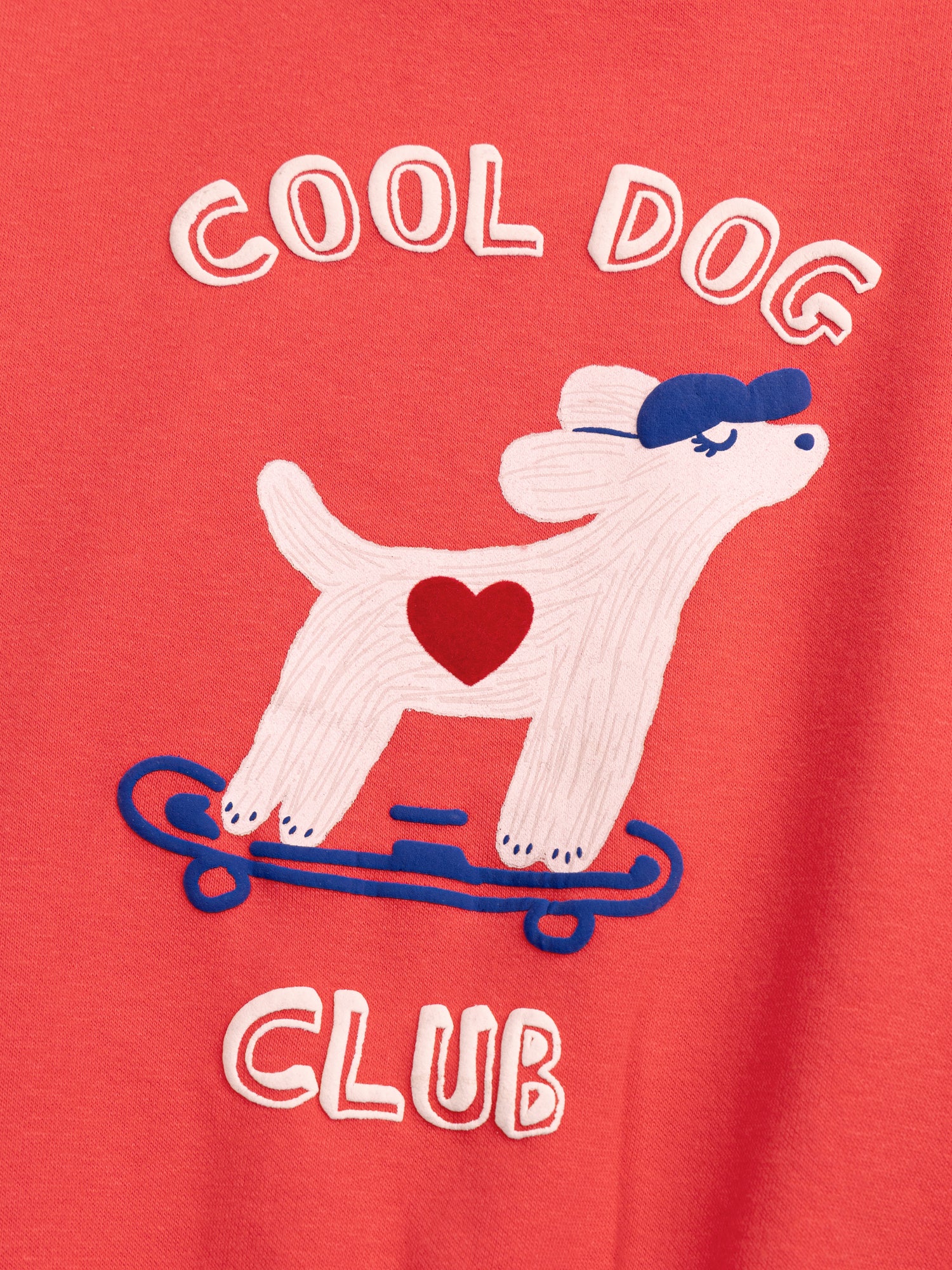 Sweat rouge animation chien pour fille - Image 3