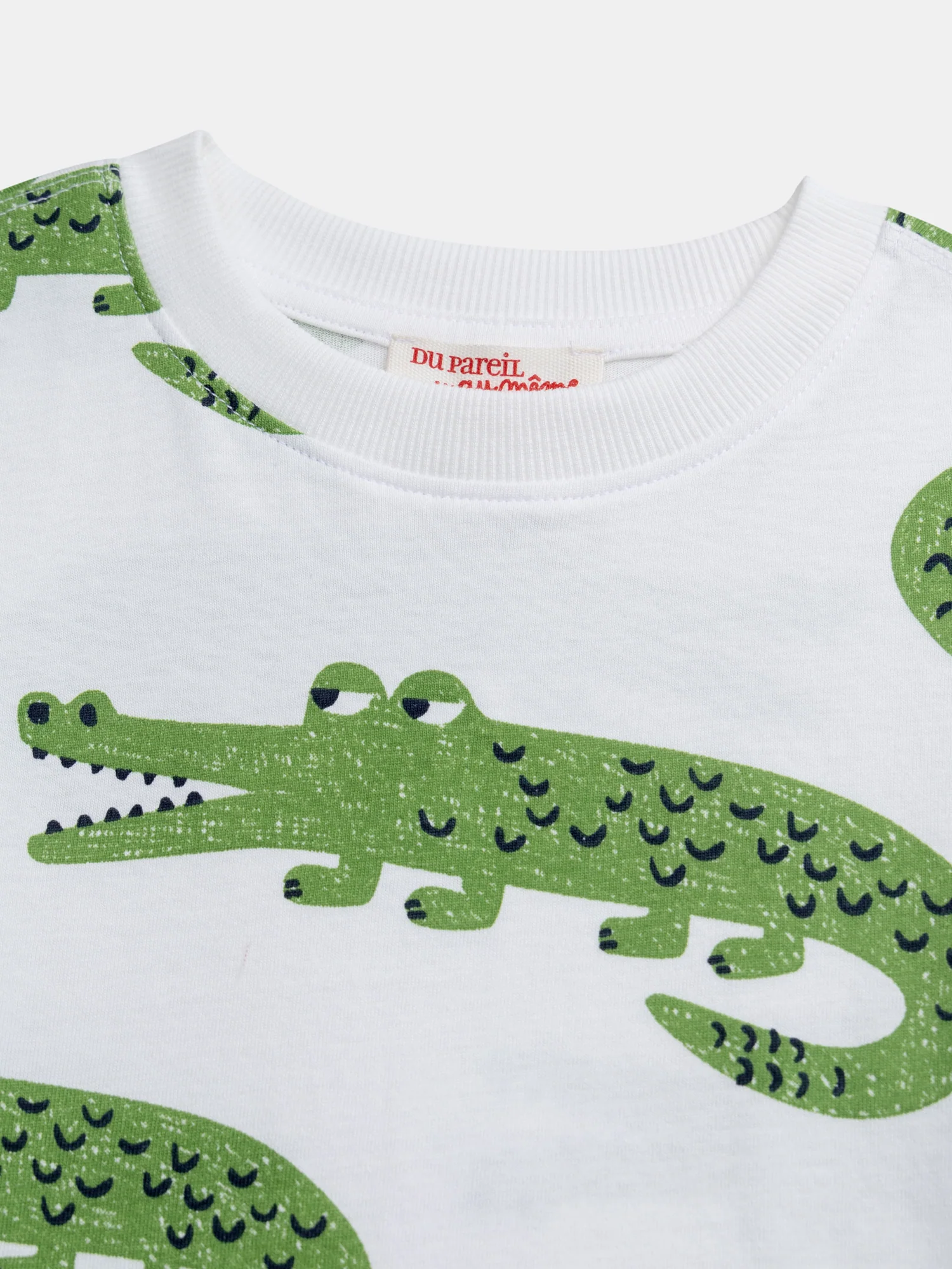 T-shirt à manches courtes écru imprimé crocodiles pour garçon - Image 3