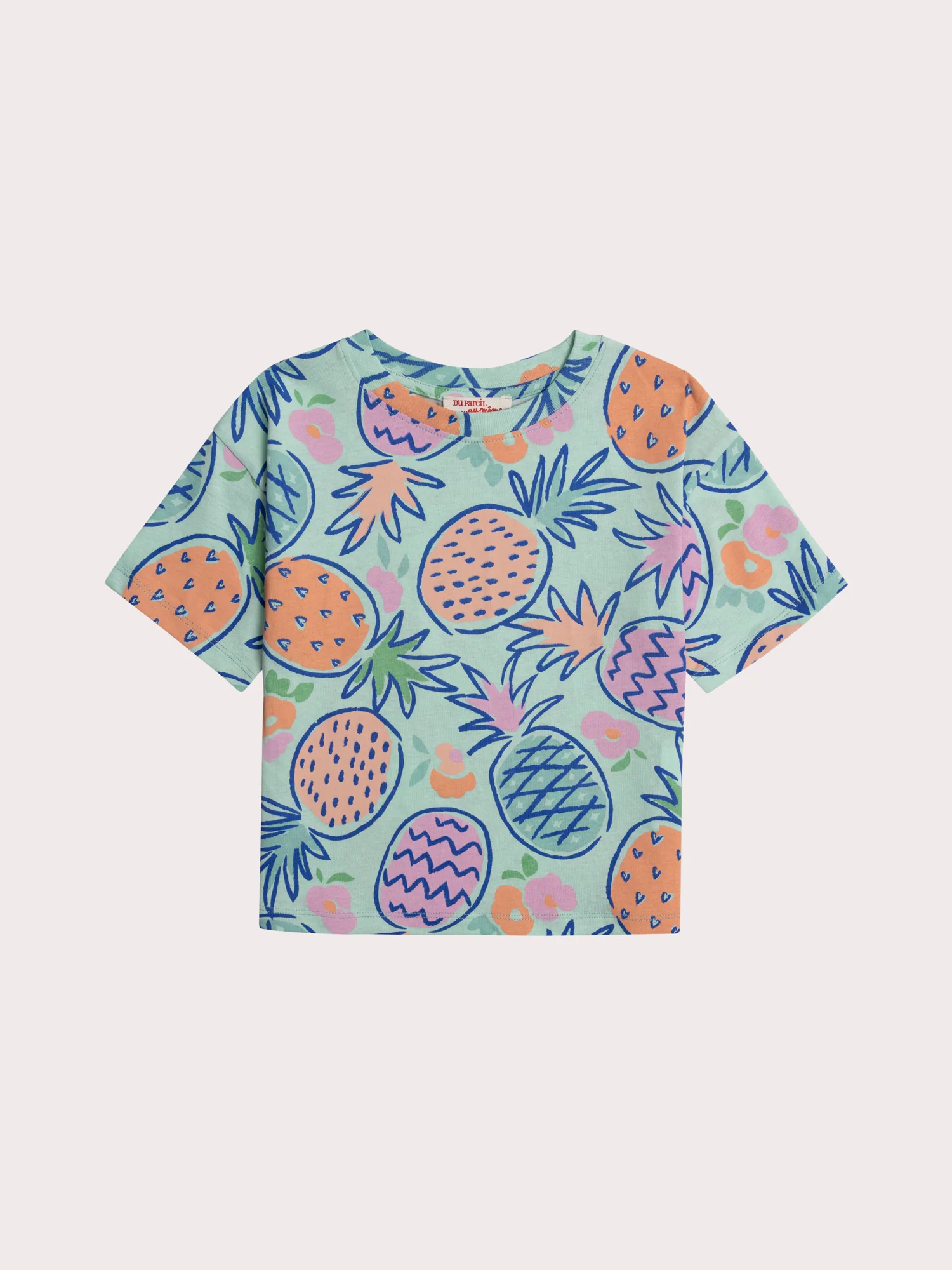 T-shirt à manches courtes imprimé ananas