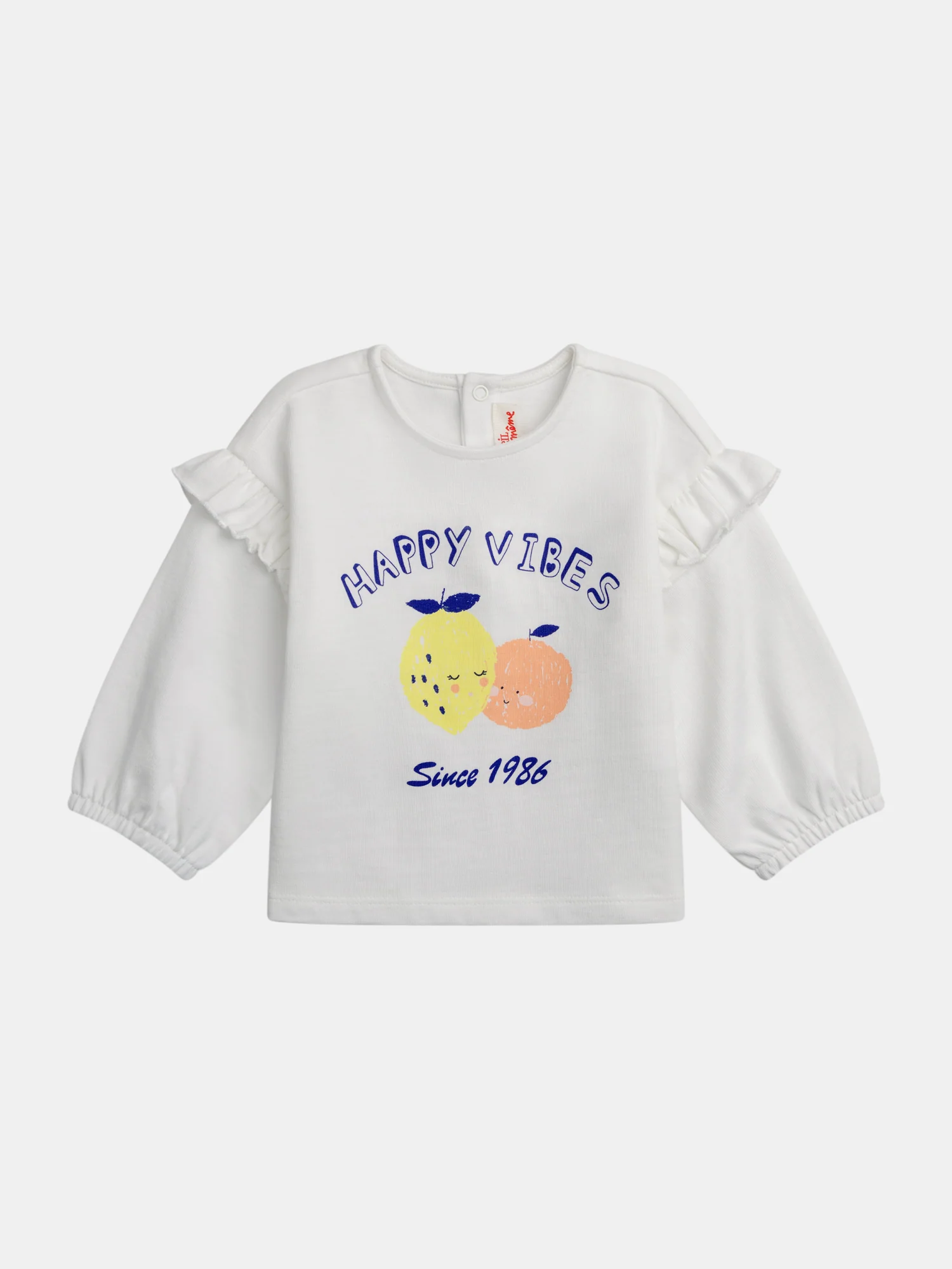 T-shirt à manches volantées motif fruit pour bébé fille