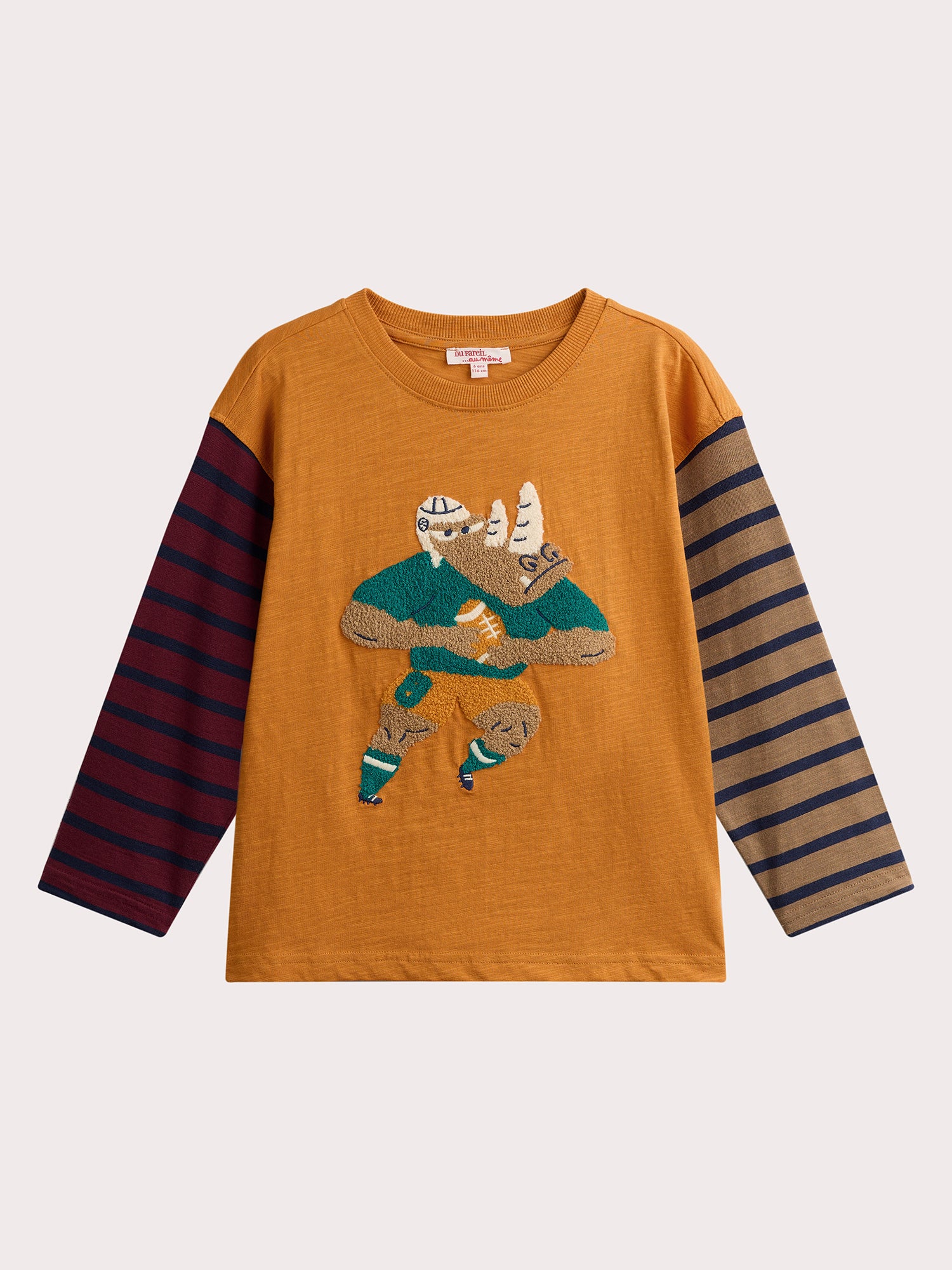 T-shirt animation rhino et manches rayées pour garçon