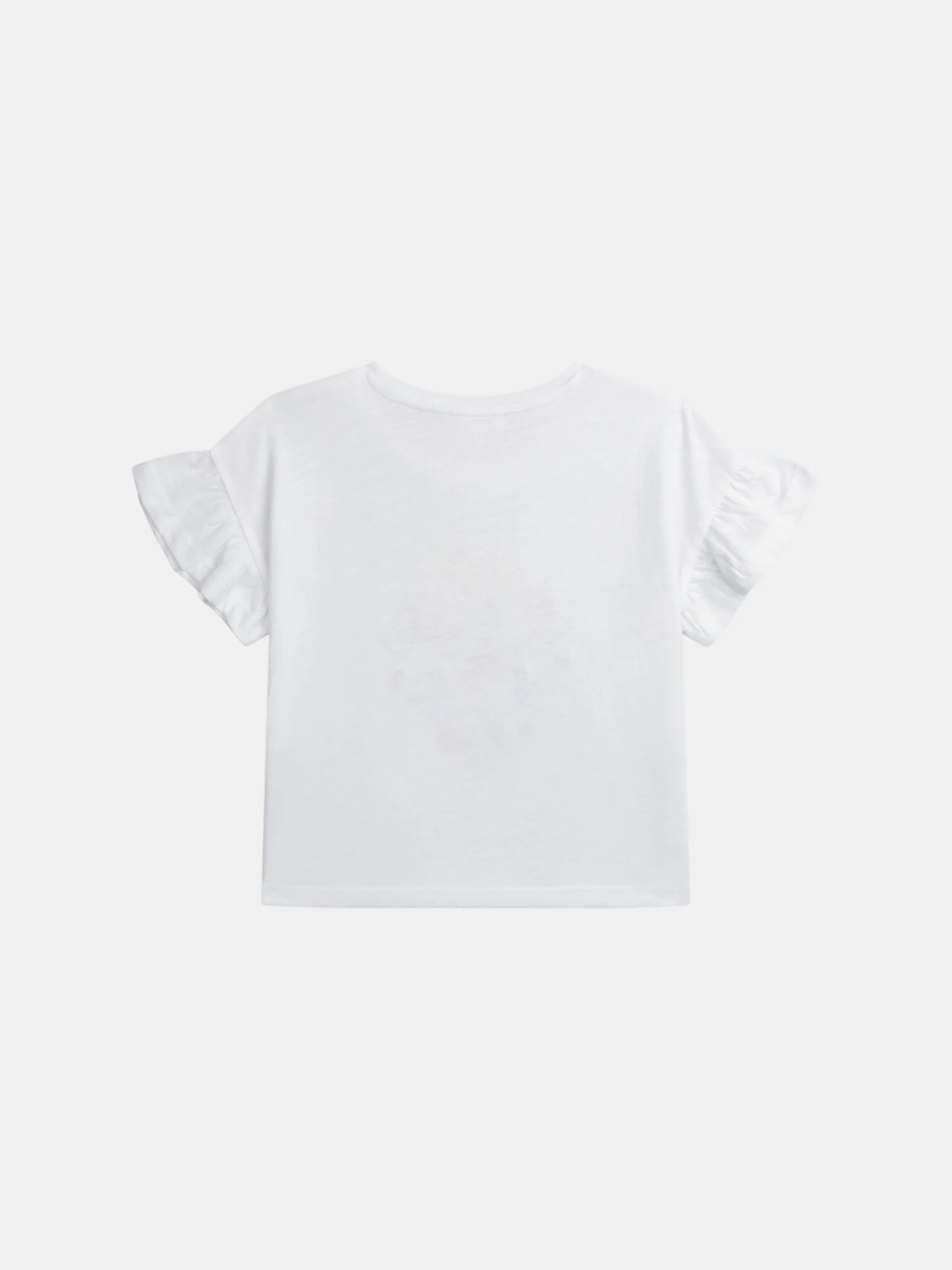 T-shirt blanc animation coeur pour fille - Image 5