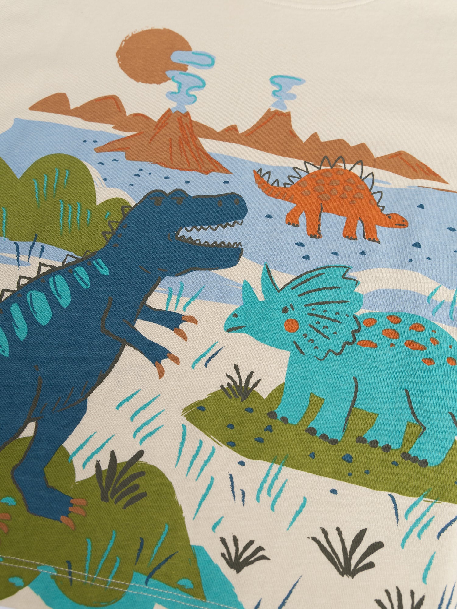 T-shirt blanc animation dinosaure pour garçon - Image 2