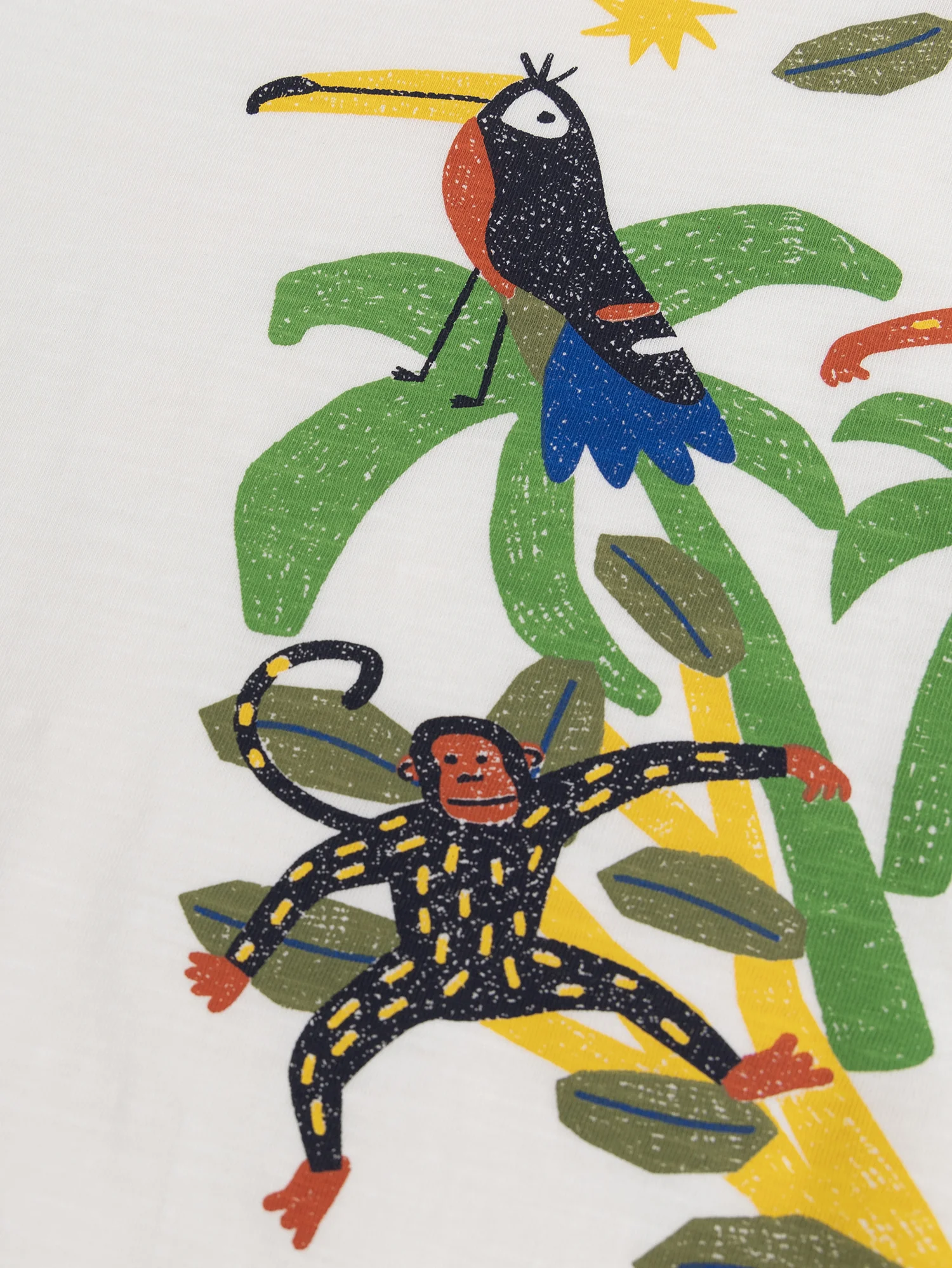 T-shirt blanc imprimé animalier - Image 2