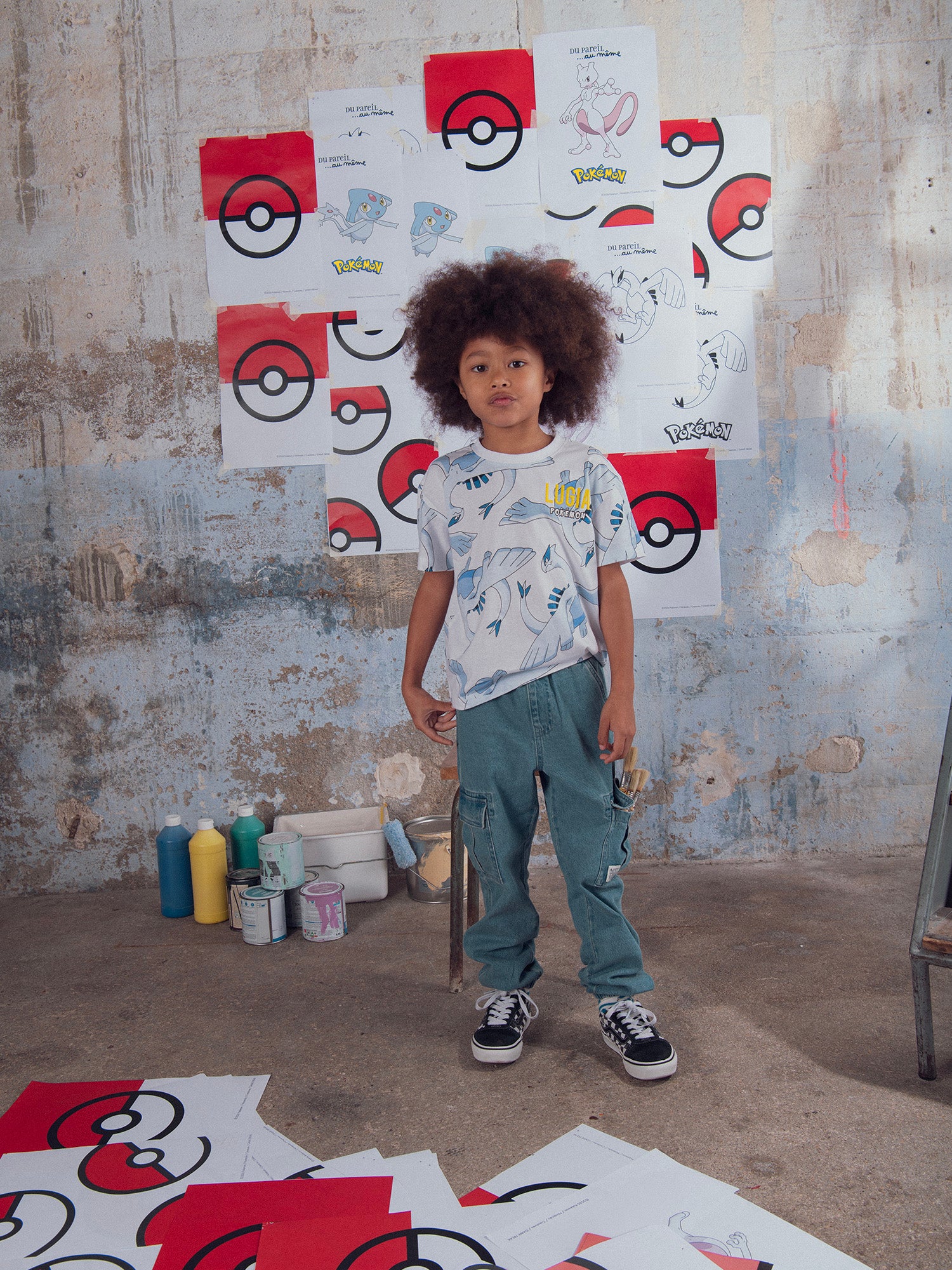 T-shirt blanc imprimé Pokémon Lugia - Image 3