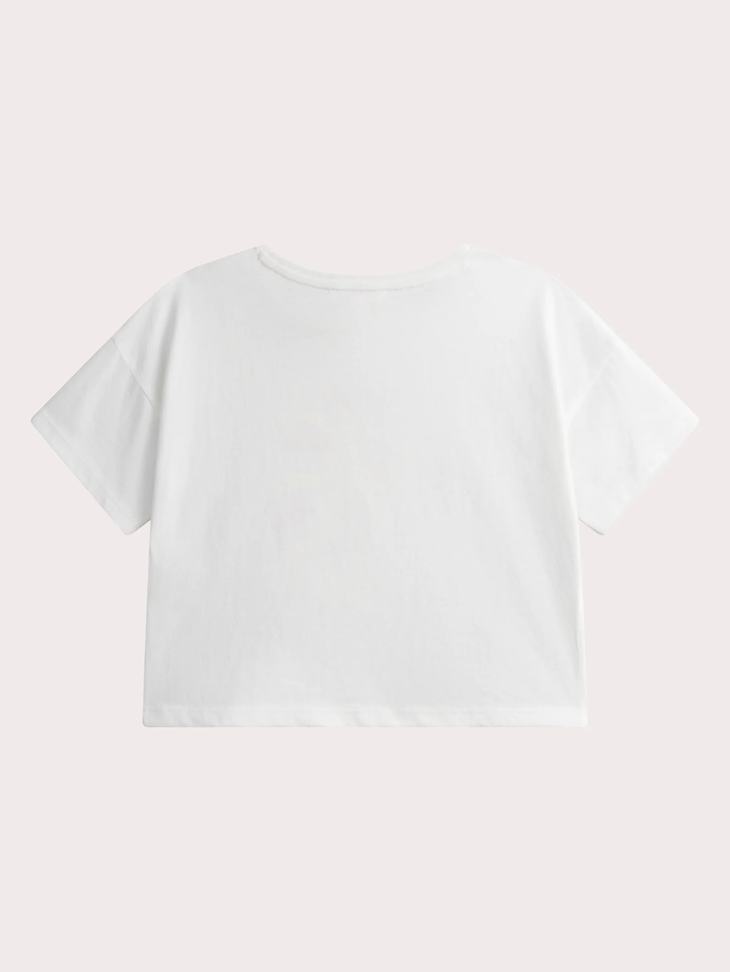 T-shirt blanc manches courtes animation licorne - Image 3